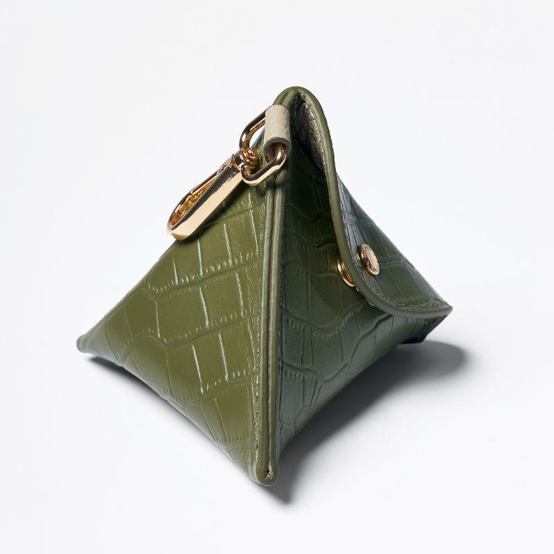 Premium Emerald Green Leather Dog Poop Bag Holder - Durable & Stylish Waste Dispenser for Walking, Hiking, and Outdoor Adventures with Your Pet