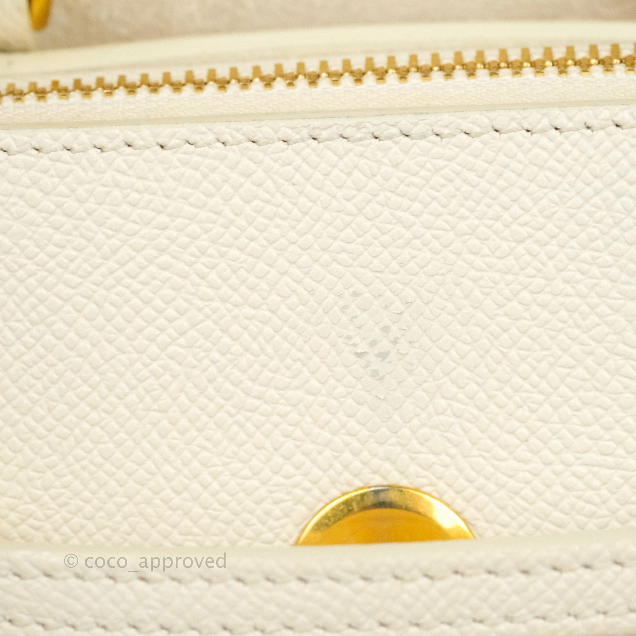Celine Pico Belt Bag in White Grained Calfskin with Gold Hardware - Perfect for Everyday Use, Travel & Fashion Accessories