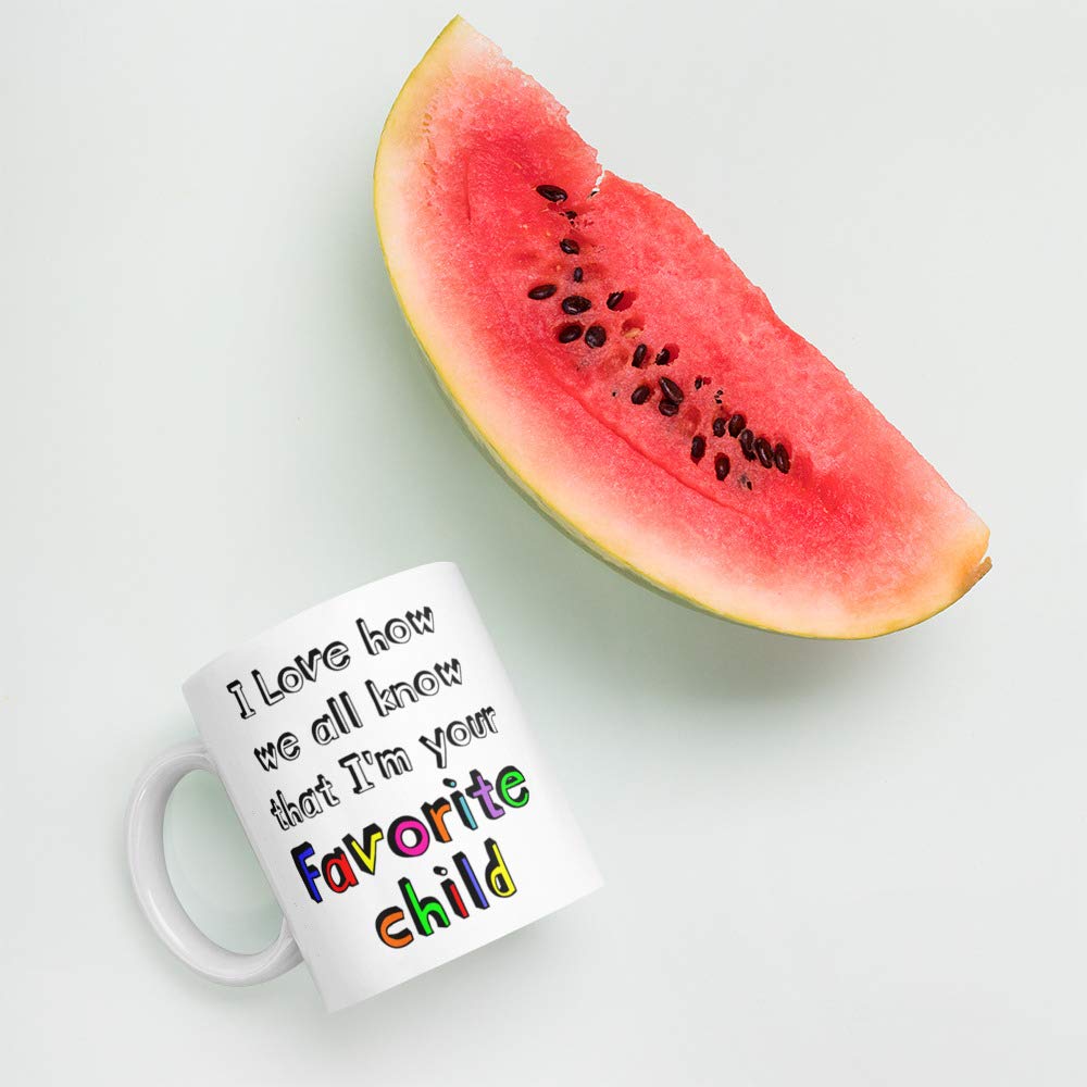 Best 'I'm Your Favorite Child' Father's Day Mug - 11 Oz Funny Coffee Cup Gift for Dad from Wife, Daughter, Son - Perfect for Birthday, Anniversary & Office Use