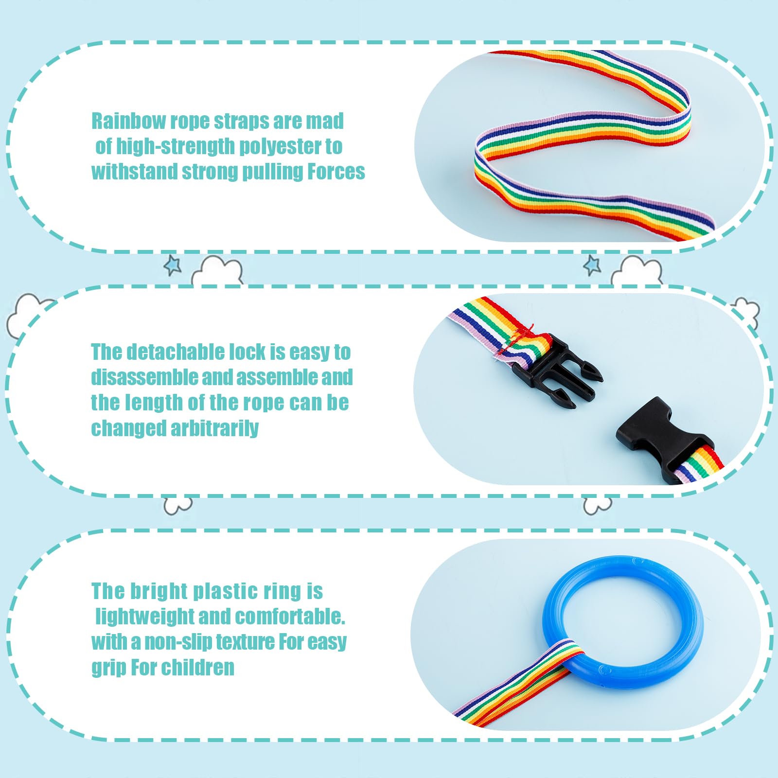 12pcs Toddler Walking Ropes - Detachable Preschool Transition Ropes for Daycare & Kindergarten | Safe Outdoor Walking Aid for Group Activities, Field Trips & Classroom Management
