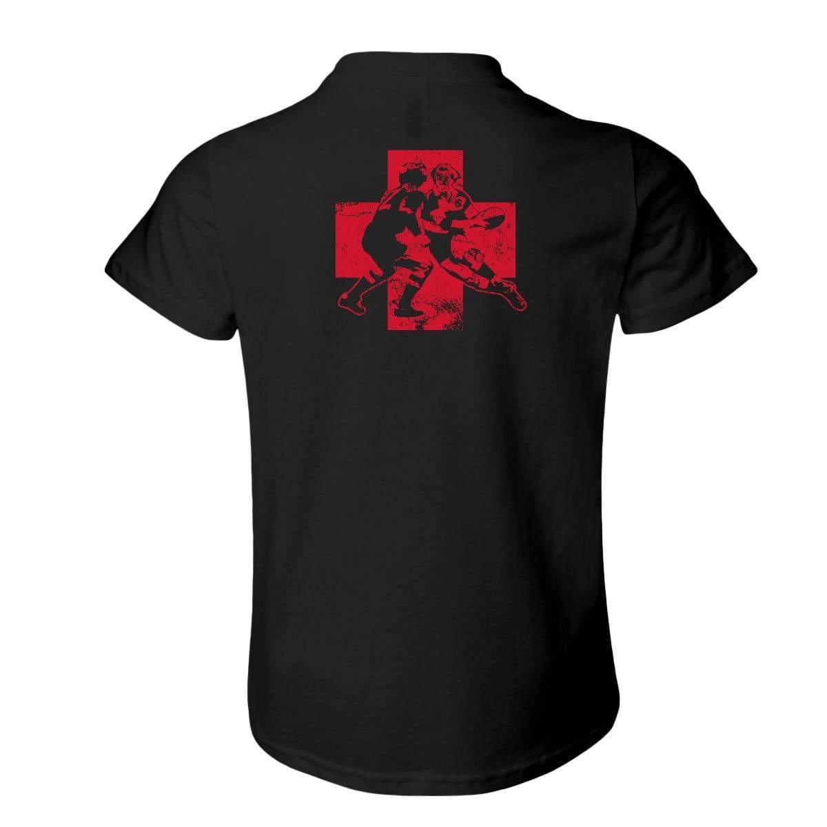 Give Blood Play Rugby Youth T-Shirt - Soft Cotton Rugby Tee for Boys & Girls - Perfect for Rugby Games, Sports Events & Casual Wear