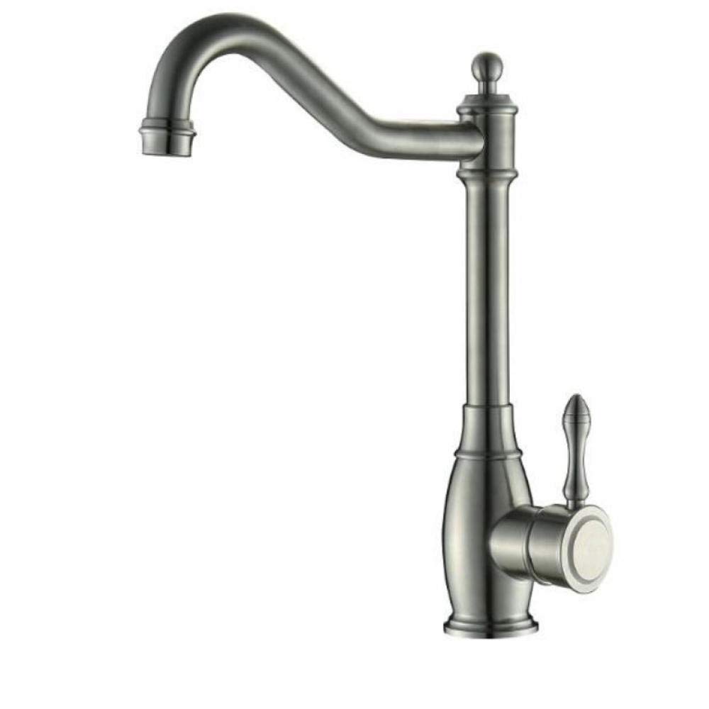 Premium Stainless Steel Single Handle Kitchen Faucet with Tall Spout - Modern Water Tap for Sink, Wash Basin & Mixer - Perfect for Cooking, Dishwashing & Home Renovation