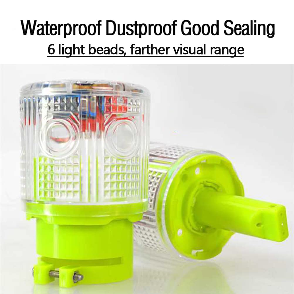 Solar Strobe Warning Light - Super Bright Emergency Flashing Light for Road Construction, Traffic Safety & Barricades - IP48 Waterproof (White) - Ideal for Night Work Zones, Hazard Areas & Emergency Signaling