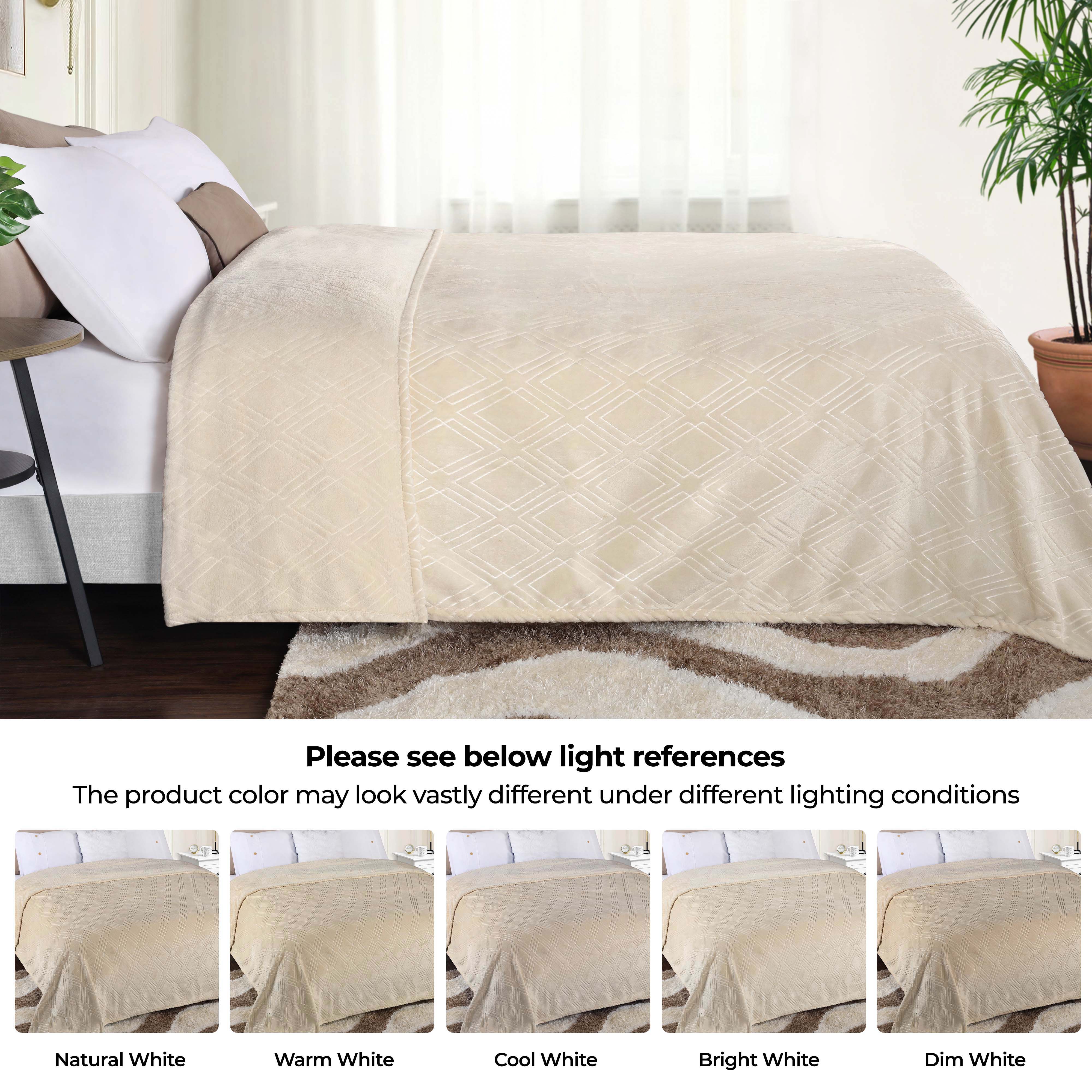 Premium Alaska Diamond Plush Fleece Blanket - Ultra Soft & Cozy Throw for Bed, Sofa, and Travel - Warm Winter Blanket for Home, Office, and Camping