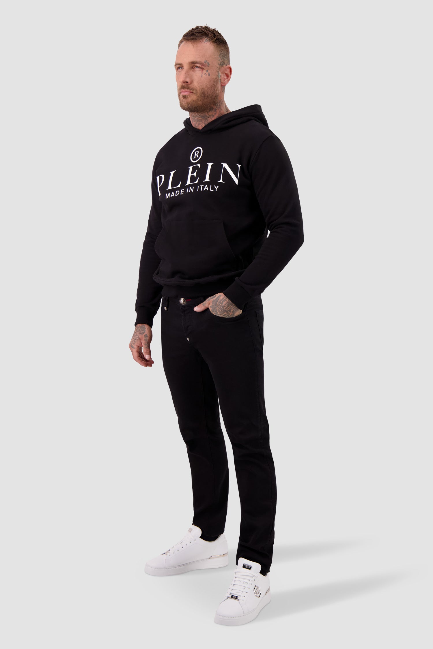 Philipp Plein Black Hoodie for Men - Stylish & Comfortable Pullover Sweatshirt - Perfect for Casual Wear, Gym, and Street Fashion