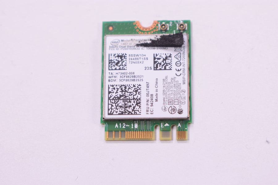 Original Title: New 00JT497 Lenovo Laptop Wireless Card   Optimized Title: Lenovo 00JT497 Wireless WiFi Card for Laptop - Fast Dual-Band AC 3165 Bluetooth 4.2 - Easy Installation & Stable Connection - Perfect for Gaming, Streaming & Remote Work