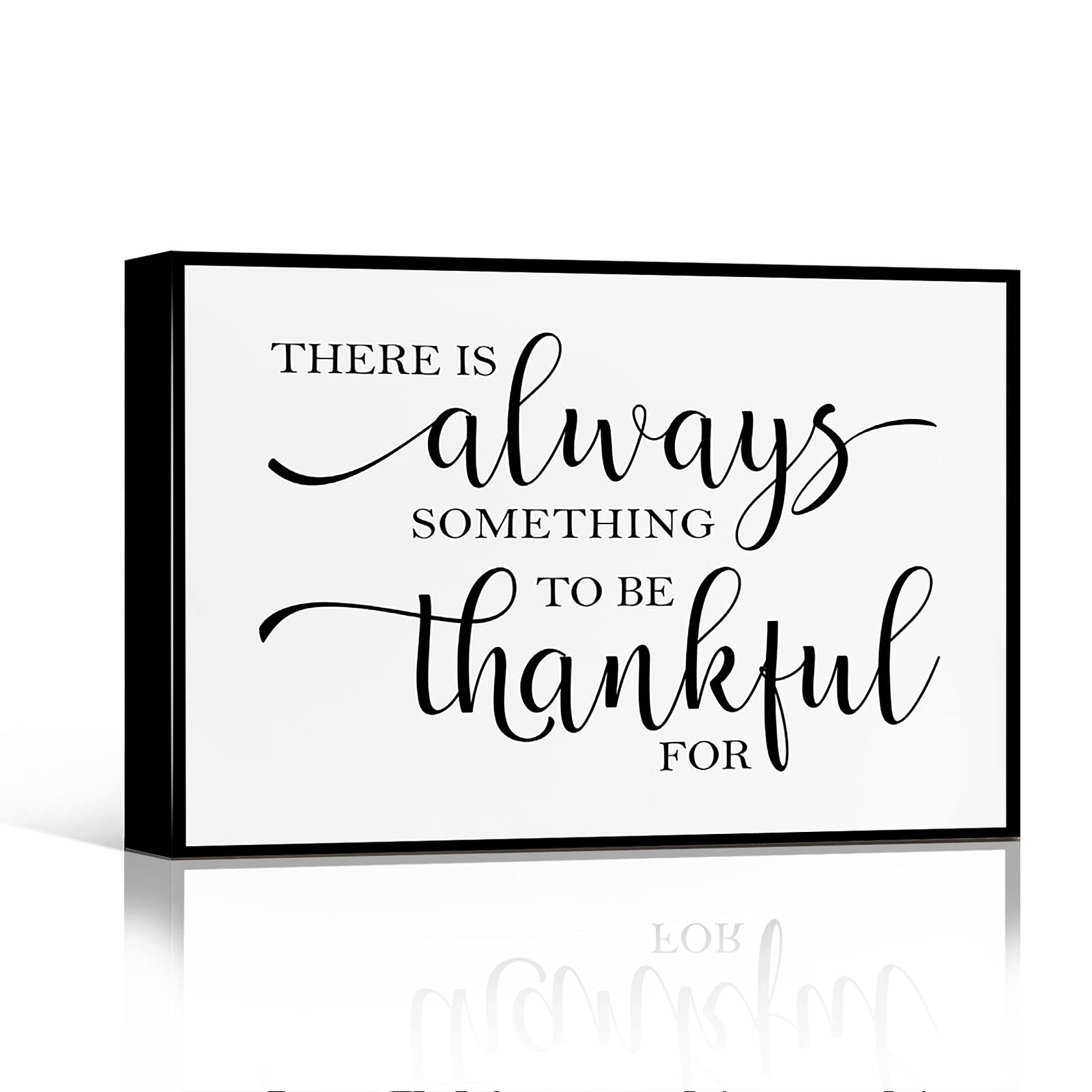 16x24 Inch Framed Canvas Wall Art - Inspirational 'Be Thankful' Sign for Bedroom & Office Decor | Fall Thanksgiving Home Décor | Perfect for Living Room, Dining Area & Gift Giving