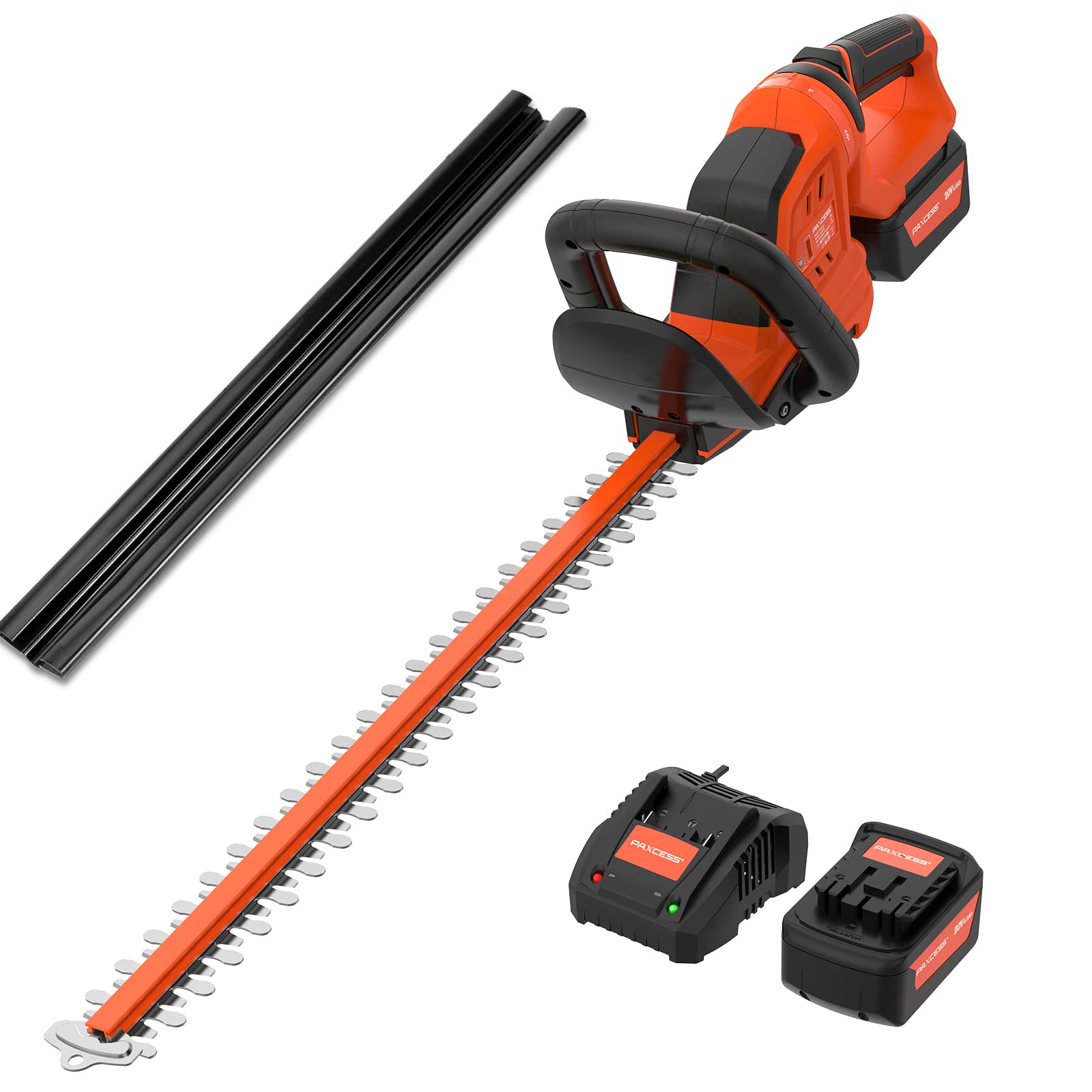 Upgraded 20V 4.0Ah Cordless Hedge Trimmer - 22 Inch Dual-Action Blade, 3000 RPM Power for Fast Cutting | Includes Battery & Fast Charger | Safety Double Switch | Perfect for Landscaping, Garden Maintenance & Yard Work
