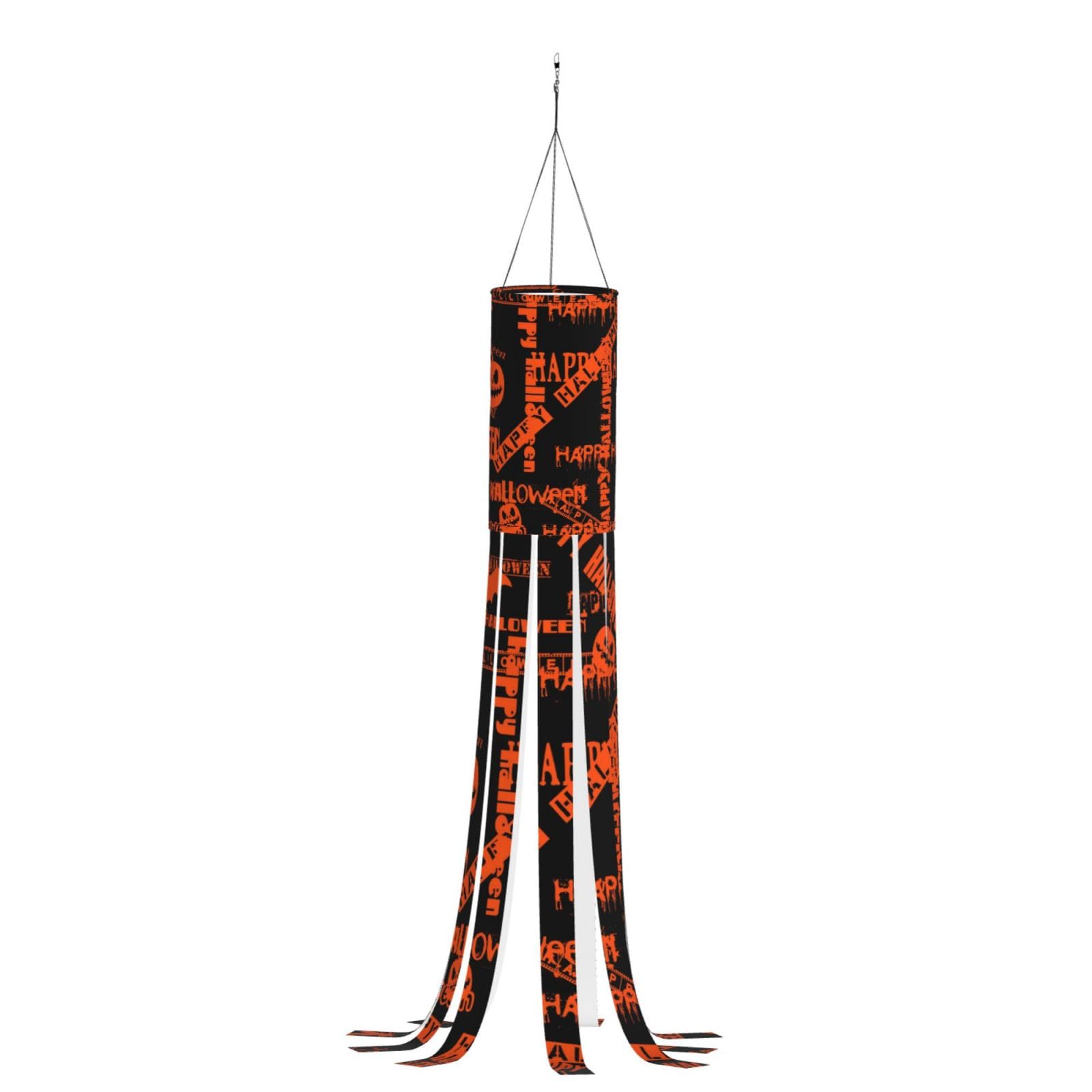 Halloween Windsock Flag - Spooky Hanging Decoration for Front Yard, Patio, Lawn & Garden Parties - Pumpkin & Skull Design - Perfect for Outdoor Halloween Decorations & Trick-or-Treat Displays