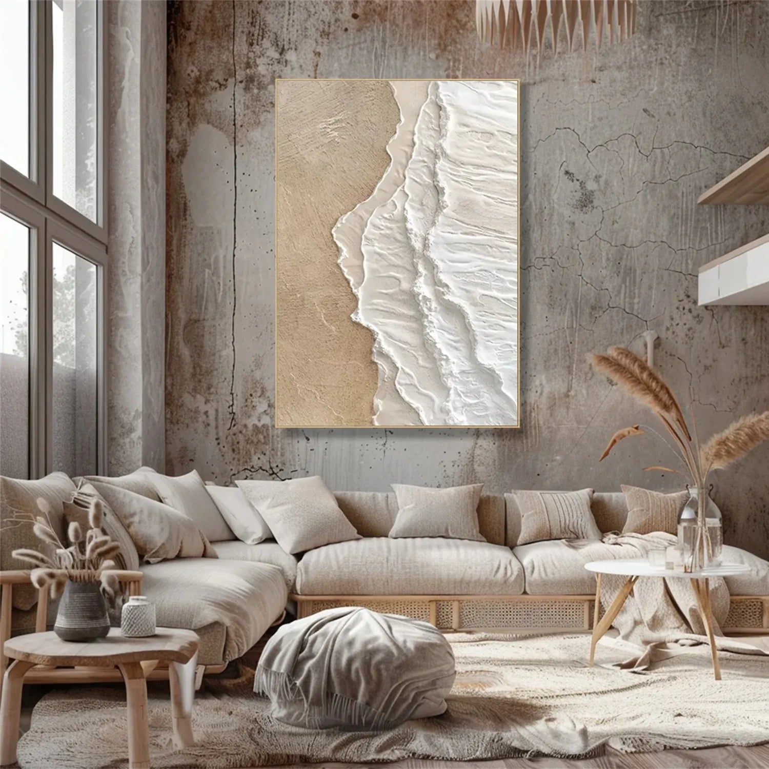 Ocean and Sky Painting #OS 208 - Handmade Canvas Wall Art for Home & Office Decor - Perfect for Living Room, Bedroom, or Office