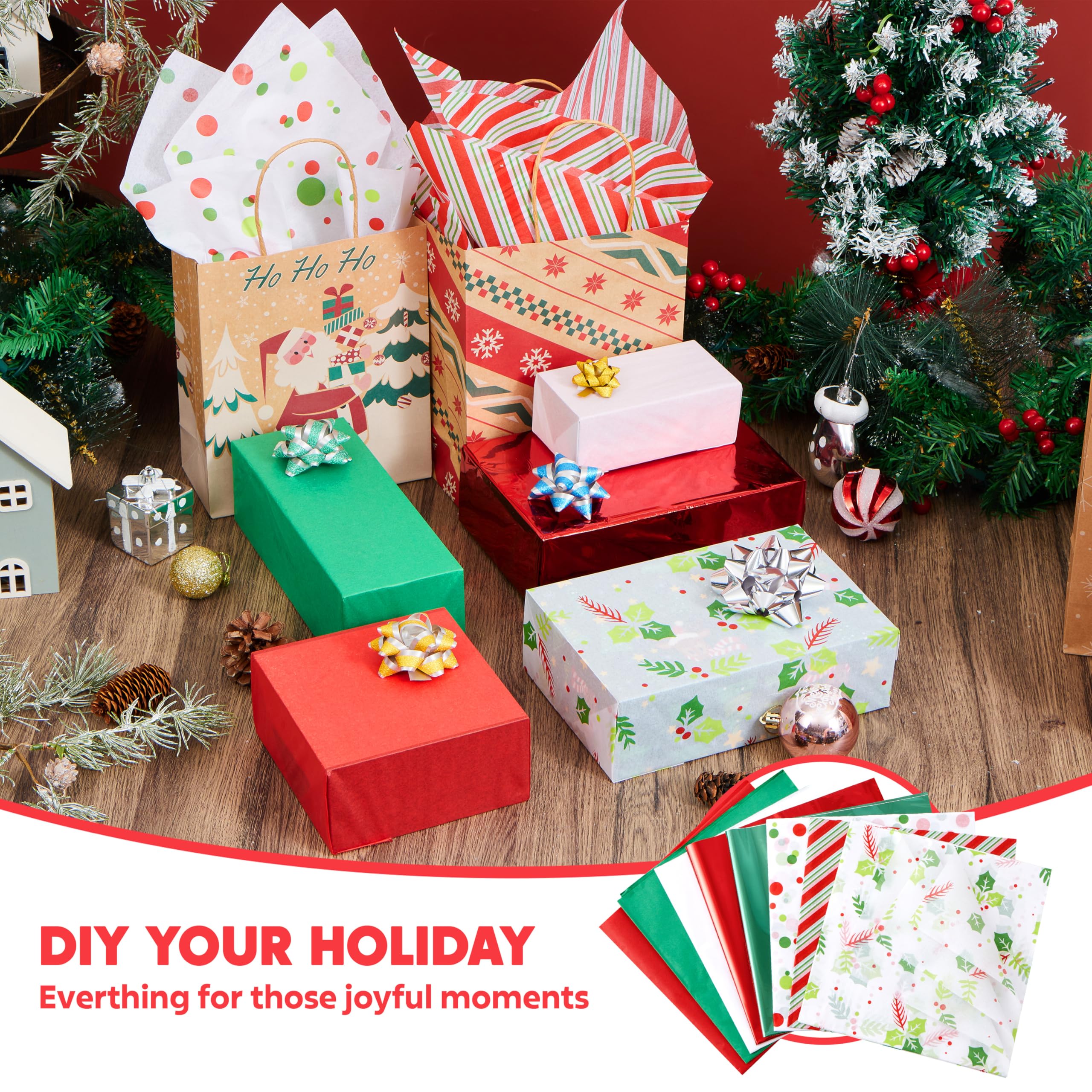 Joyin 120-Sheet Christmas Wrapping Paper Set - 20