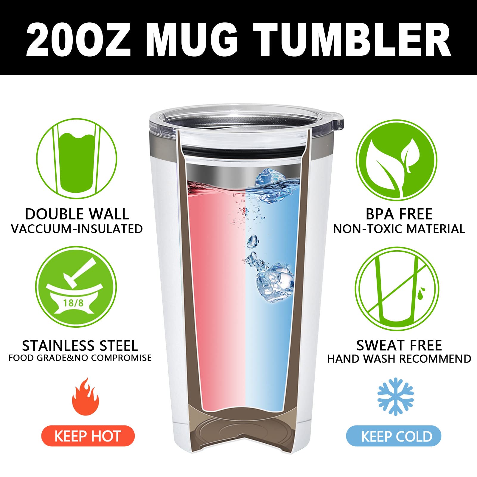 Premium Vacuum Insulation Tumbler Cup - Best Nurse Appreciation Gift for Women & Men - Ideal for Nurses Week, Christmas & Birthday - Keeps Drinks Hot/Cold for Hours - Perfect for Hospitals, Shifts & Outdoor Activities