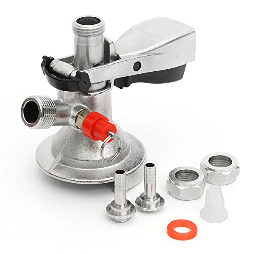 CocinaCo Stainless Steel A-Type Keg Coupler - Home Brew Draft Beer Dispenser with Clicket for Home Bars, Parties & Outdoor Events