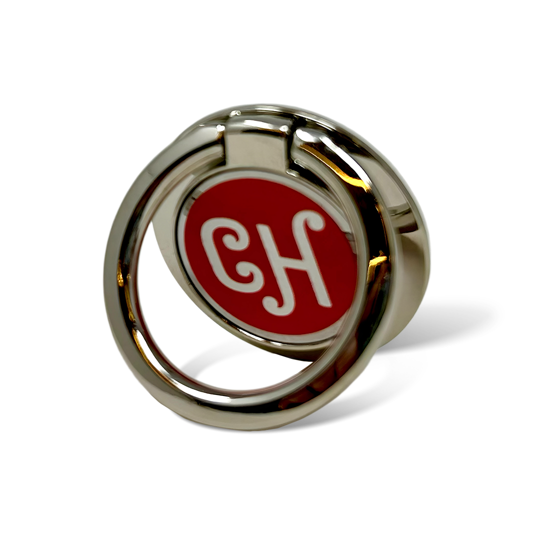 Monogram Cell Phone Ring Holder - Adjustable Grip Stand for iPhone & Samsung - Perfect for Selfies, Videos & Hands-Free Use at Home, Office & Travel