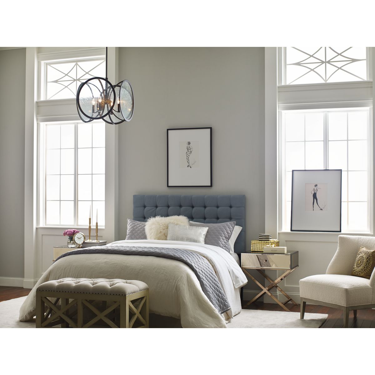 Captivate Collection 8-Light Chandelier for Foyer Entryway - Elegant Modern Ceiling Light Fixture for Hallway, Dining Room, and Living Room Decor