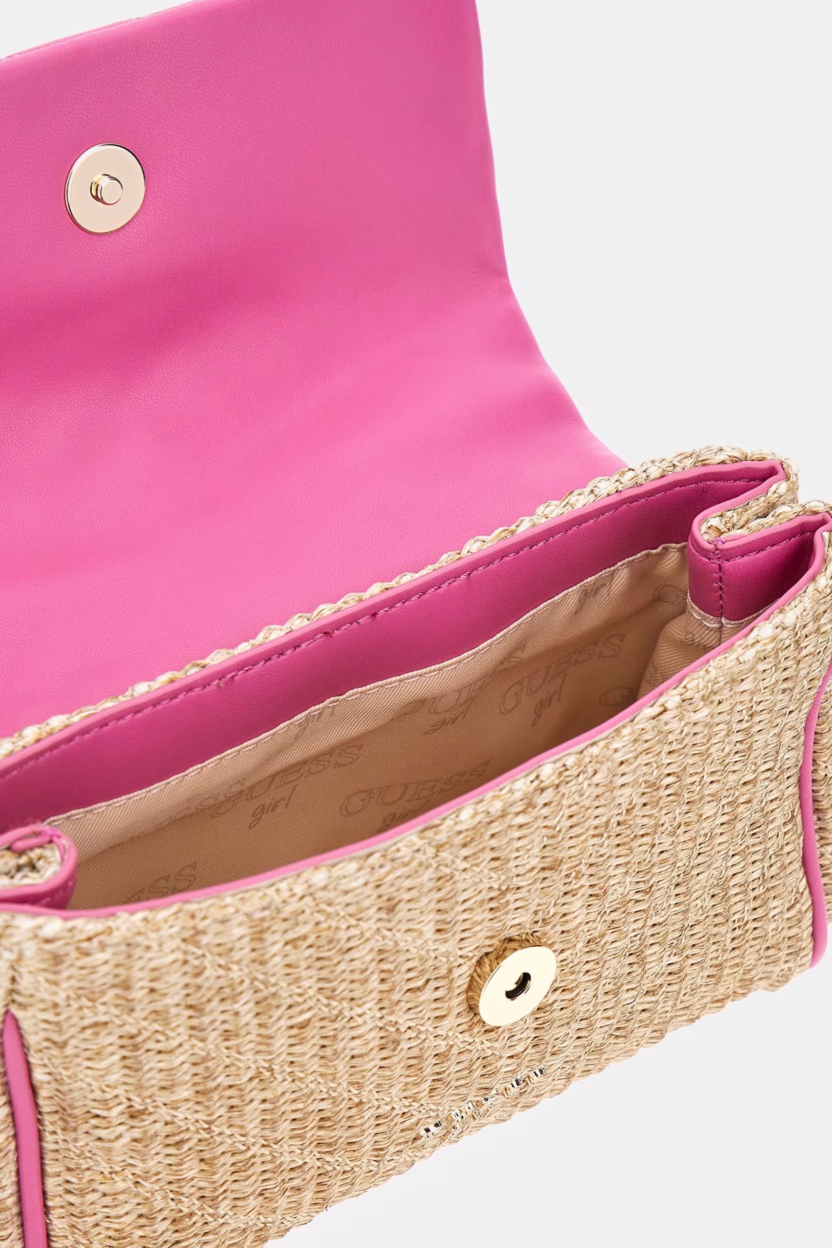 Stylish Tansie Fuchsia Pink Straw Crossbody Bag - Trendy Summer Beach Purse for Women, Perfect for Vacations, Outings & Casual Wear