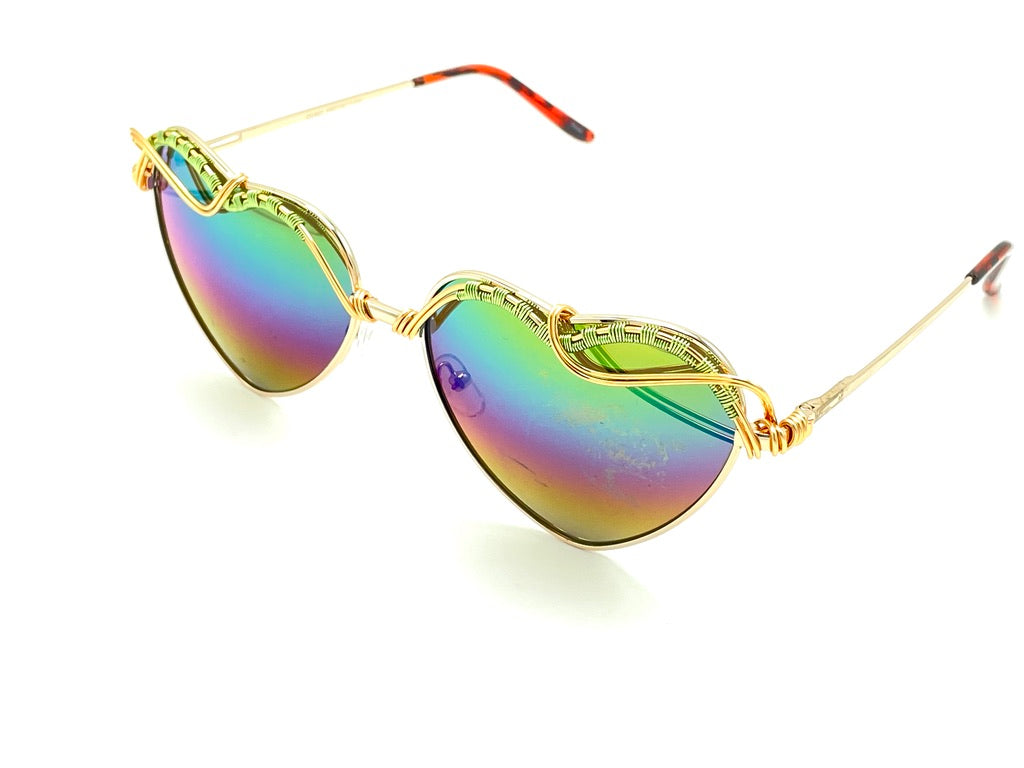 Rainbow Hearts Gold Jewelry - Elegant & Stylish Pendant Necklace for Women | Perfect for Valentine's Day, Anniversary & Romantic Gifts