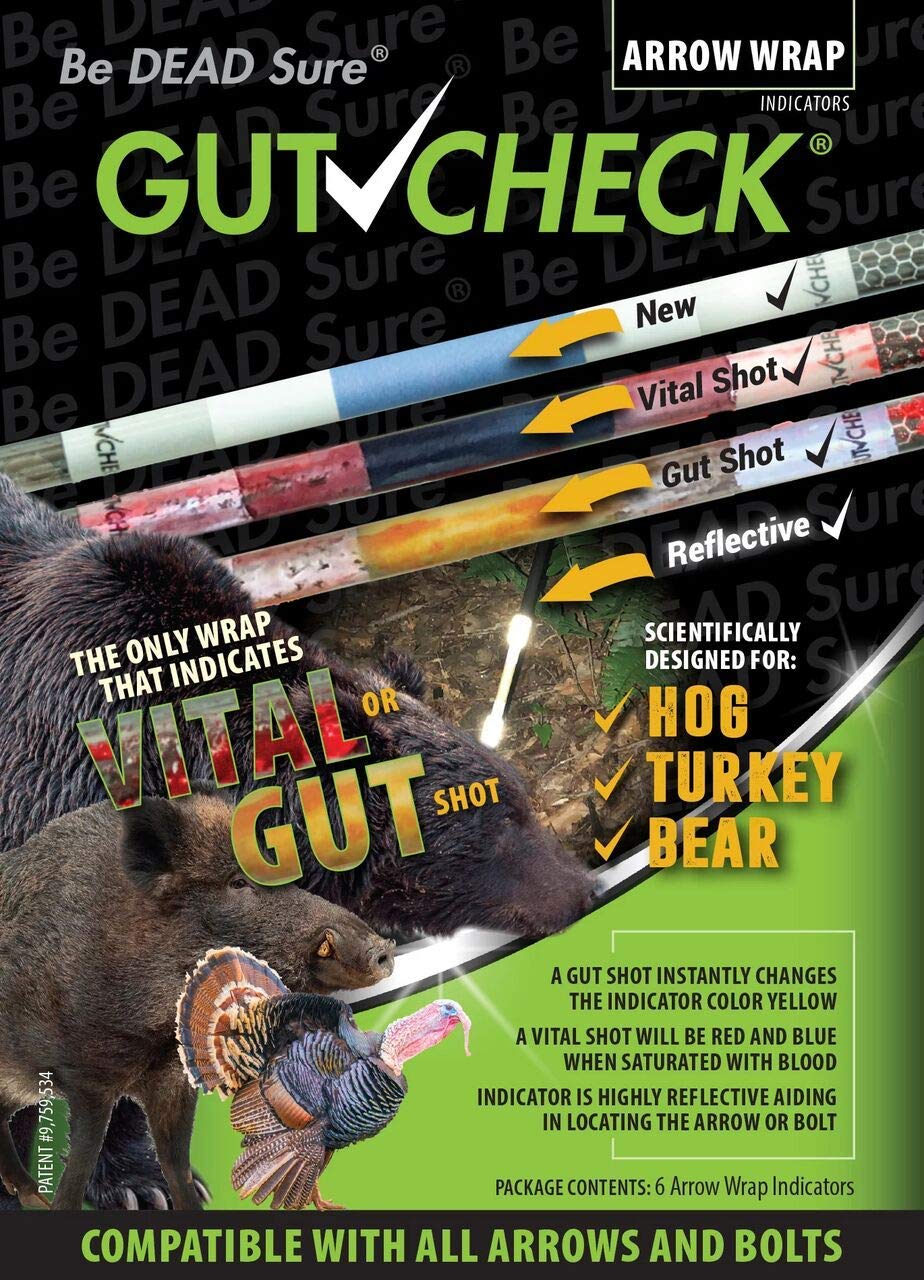 Premium GUTCHECK Bow Hunting Archery Arrow Wraps - High Visibility Reflective Arrow Wraps for Target Practice & Outdoor Hunting - Perfect for Compound Bows, Recurve Bows & Crossbows