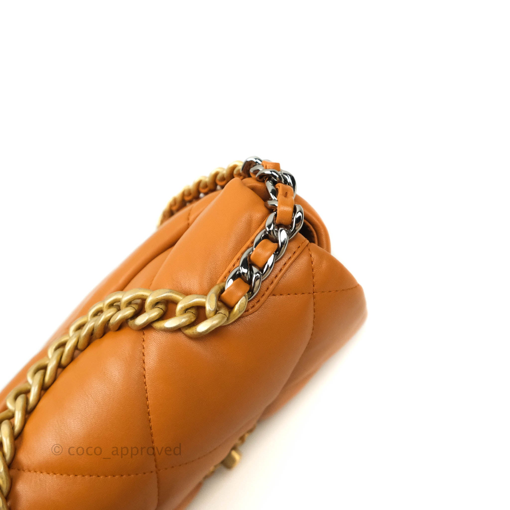 Chanel 19 Small Handbag in Caramel Brown with Mixed Hardware - 21A Collection | Luxury Crossbody Bag for Women, Perfect for Date Night & Special Occasions