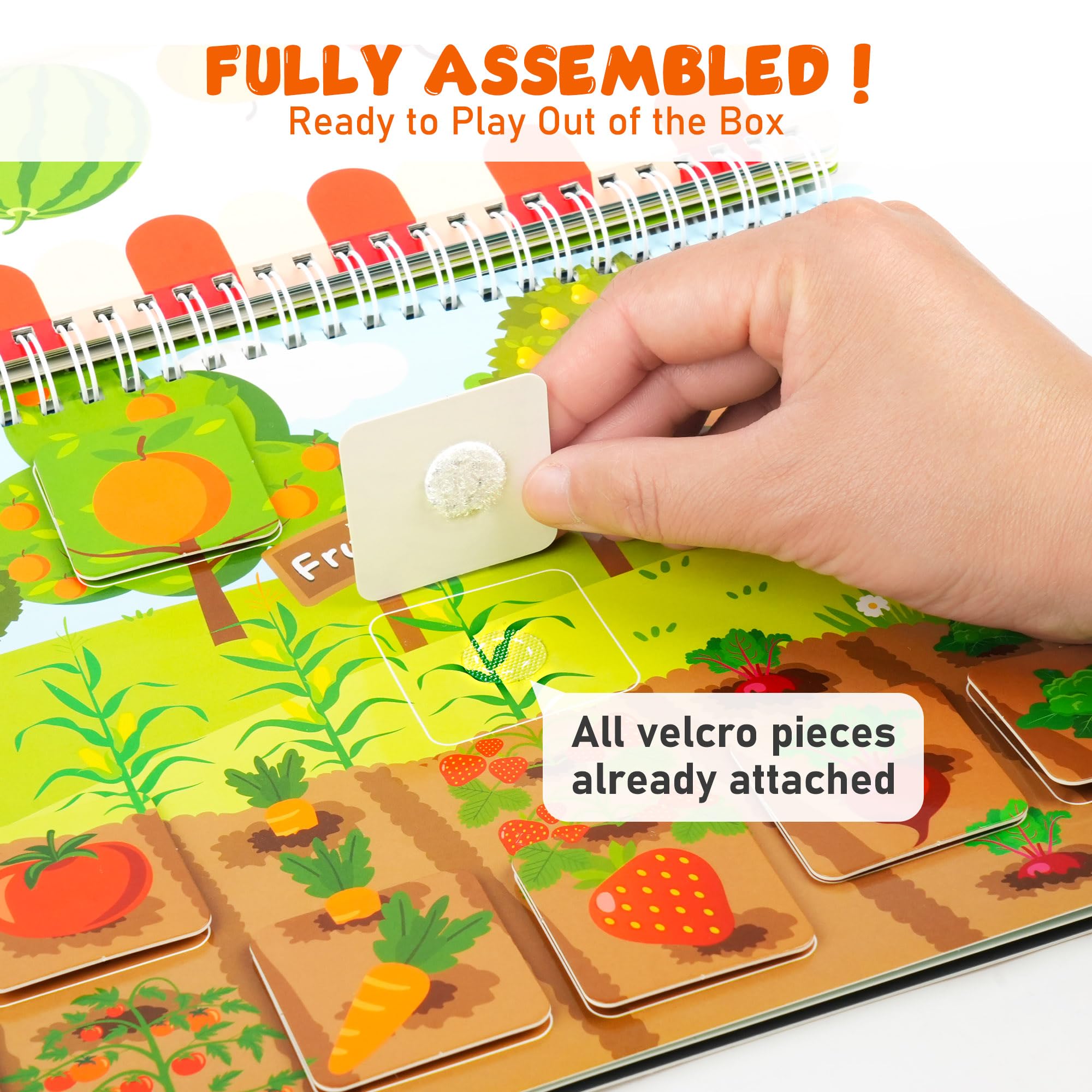 BenBen Busy Book for Toddlers - 30-Page Pre-Assembled Preschool Learning Activity | Montessori Toys for 3+ Years | Autism Sensory & Educational Toy | Perfect Birthday Gift for Kids - Ideal for Travel, Quiet Time & Early Childhood Development