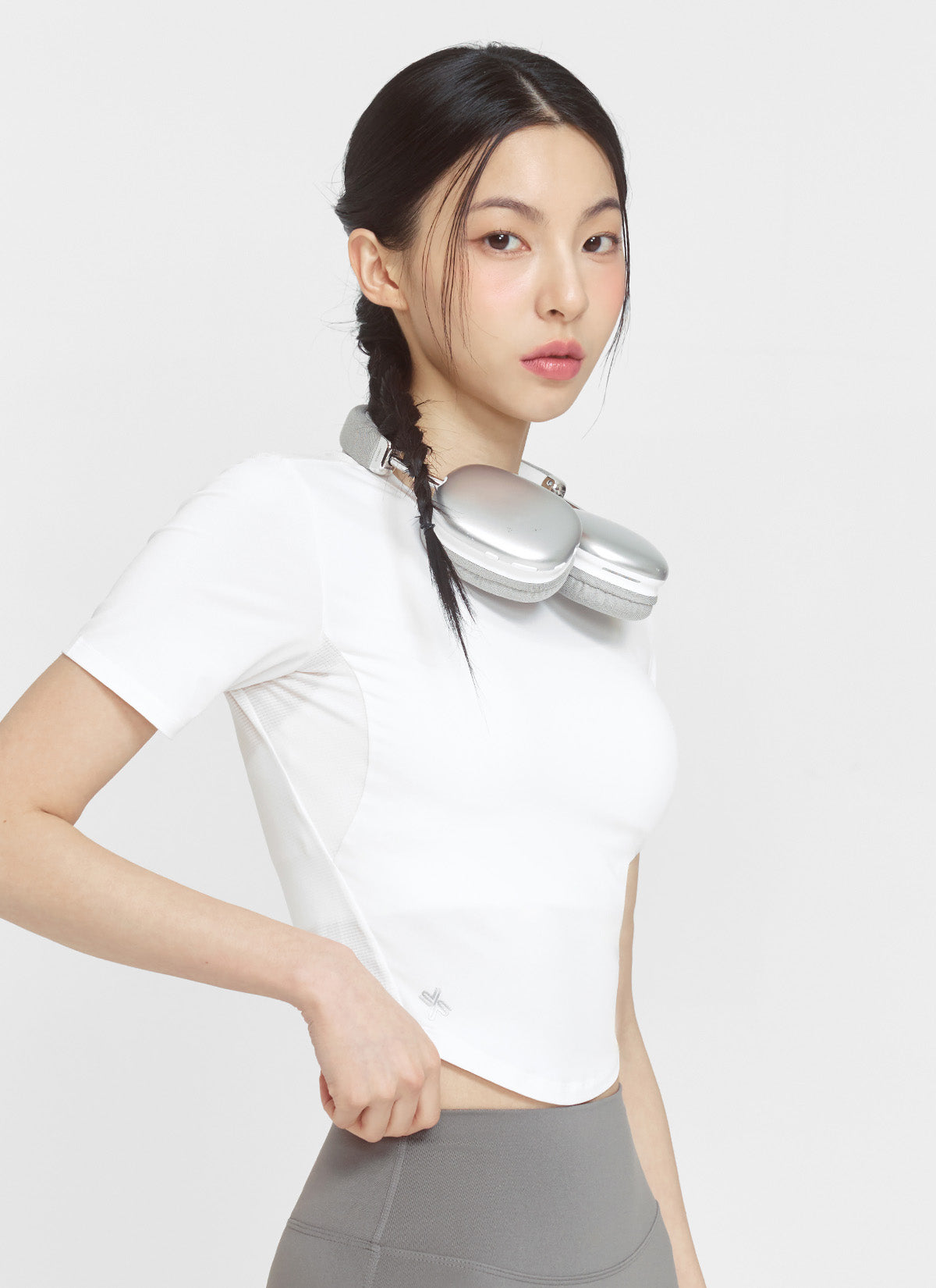 Ice Scent Crop Short Sleeve T-Shirt for Women - Trendy Summer Casual Top for Outfits, Gym & Streetwear