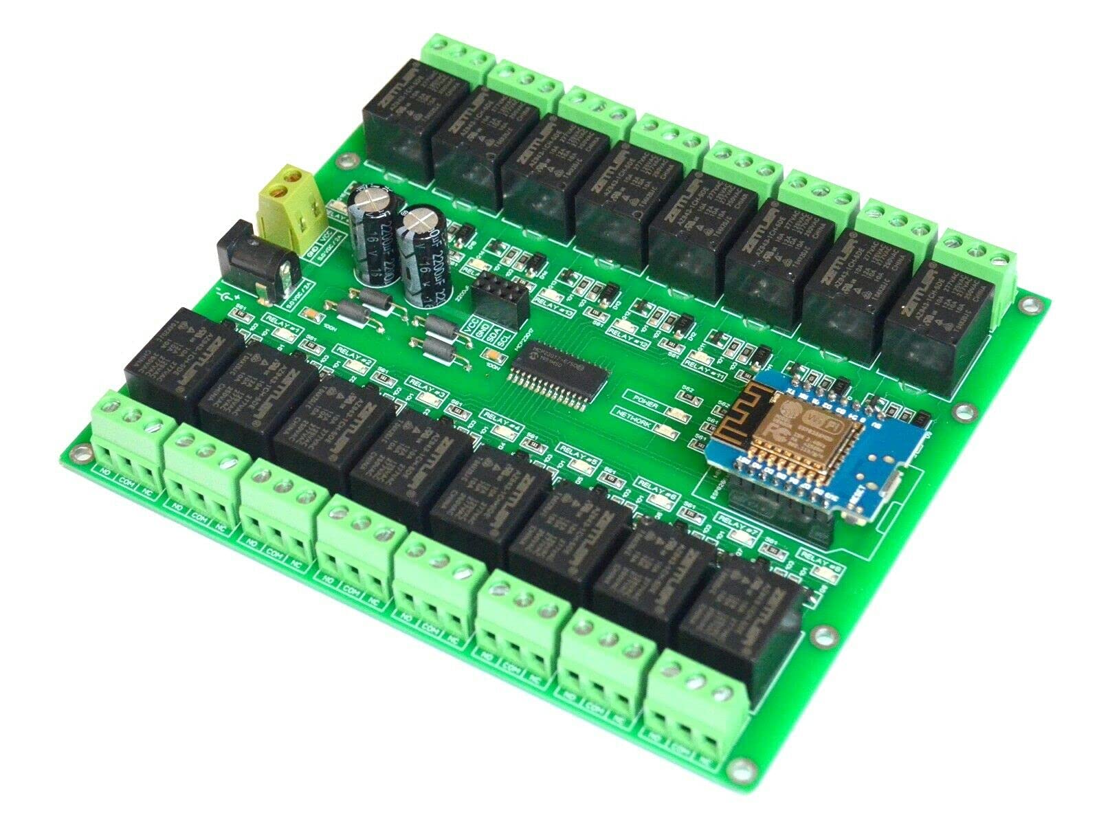 16-Channel WiFi Relay Module ESP8266 for Smart Home Automation | Compatible with ESPHome & Home Assistant | Remote Control Lights, Appliances & IoT Devices