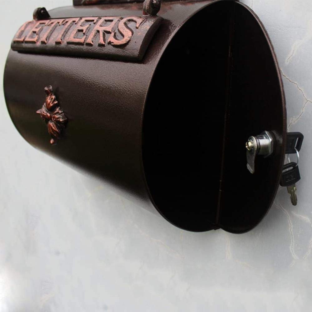 Aluminum Wall Mounted Mailbox Post Box with Newspaper Holder - Durable Outdoor Mailbox for Garden, Villa, and Home Decoration | Perfect for Front Yard, Porch, and Driveway