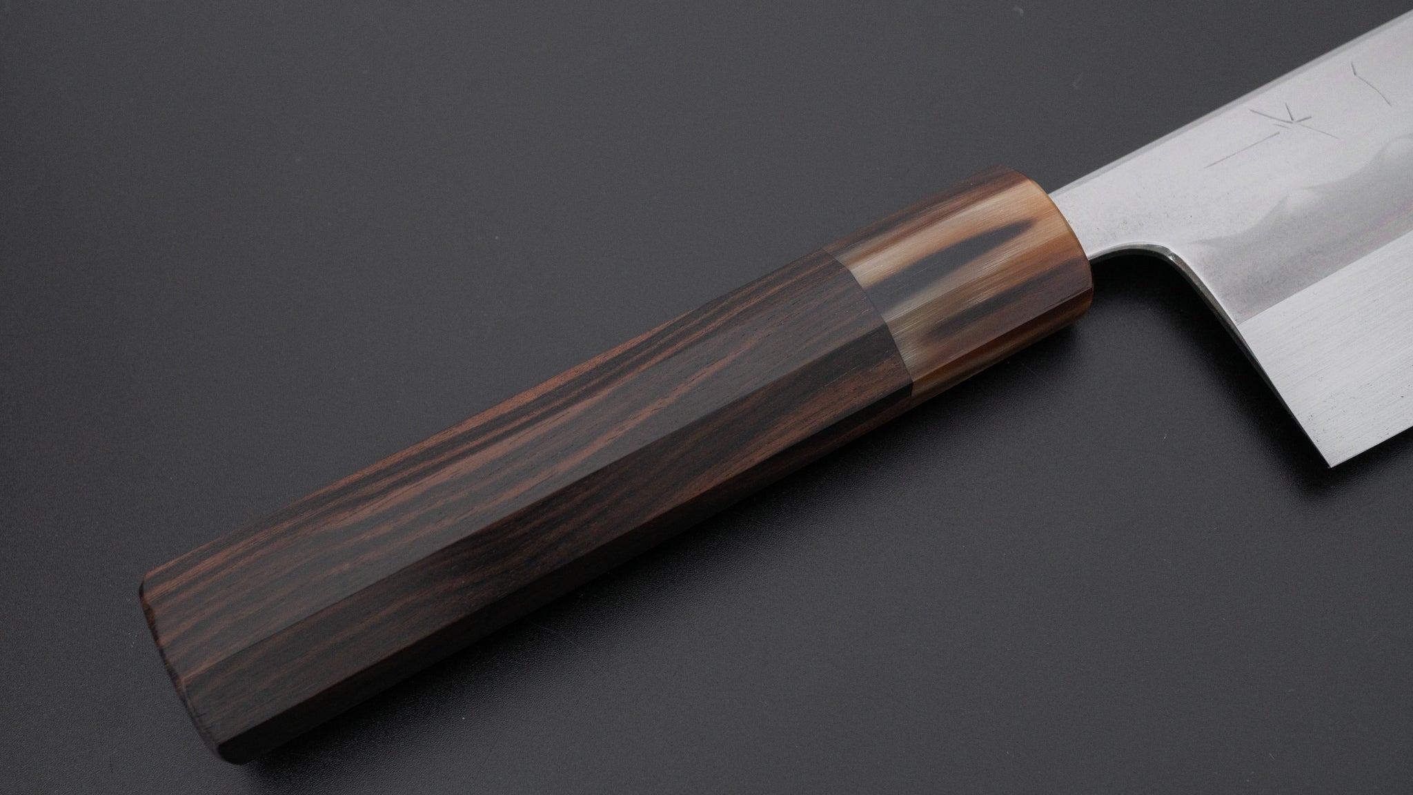 Hitohira Togashi White #1 Notaremon Mizu Honyaki Nakiri Knife with Taihei Makassar Ebony Handle - Premium Japanese Kitchen Knife for Professional Chefs & Home Cooking, Perfect for Slicing Vegetables & Herbs (#105 with Saya)