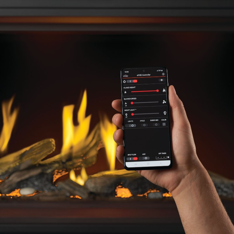 Napoleon TLV62N Tall Vector 62 Linear Direct Vent Gas Fireplace - Modern Heating for Living Rooms & Patios