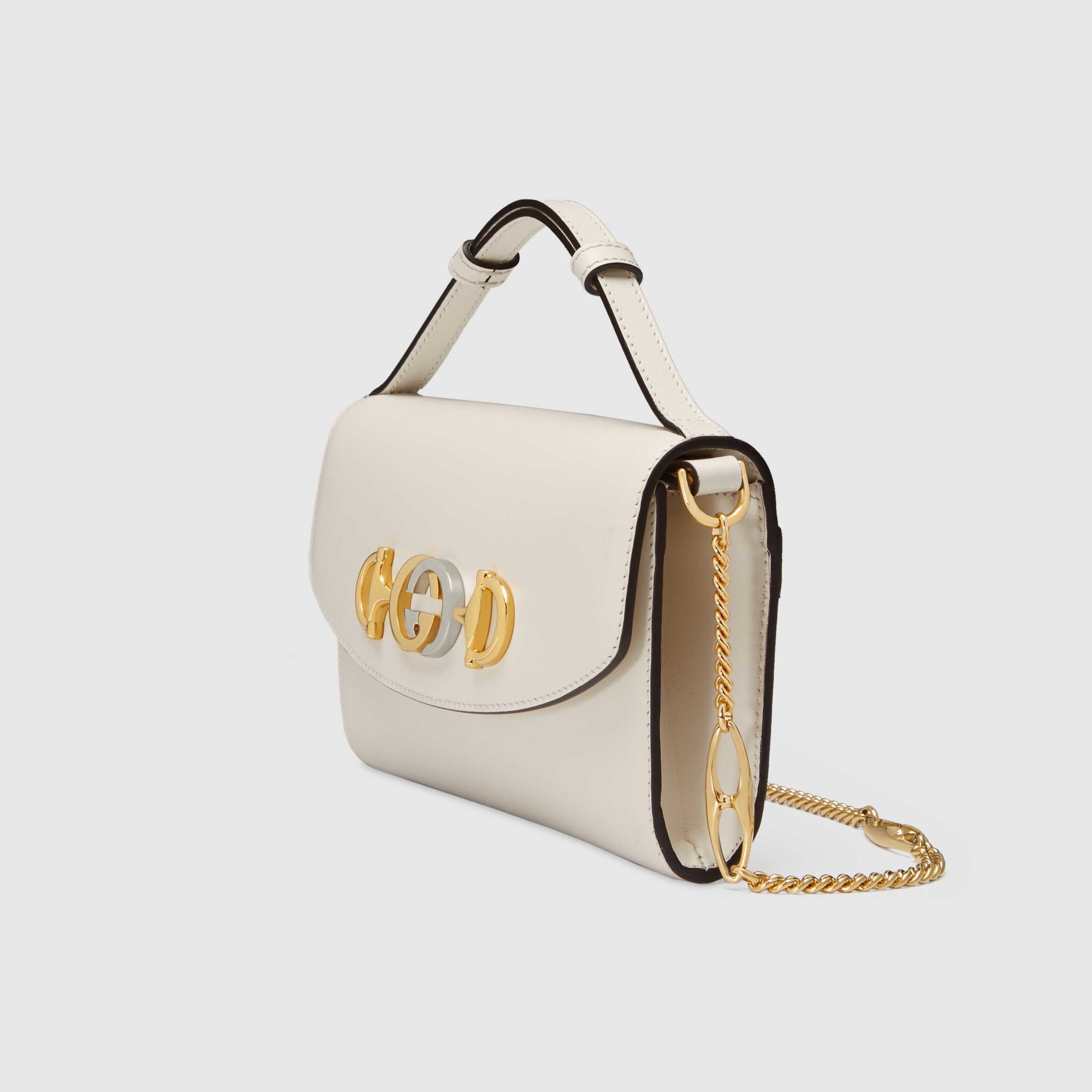 Gucci Zumi White Smooth Leather Mini Bag for Women - Luxury Designer Handbag for Parties, Dates & Everyday Use