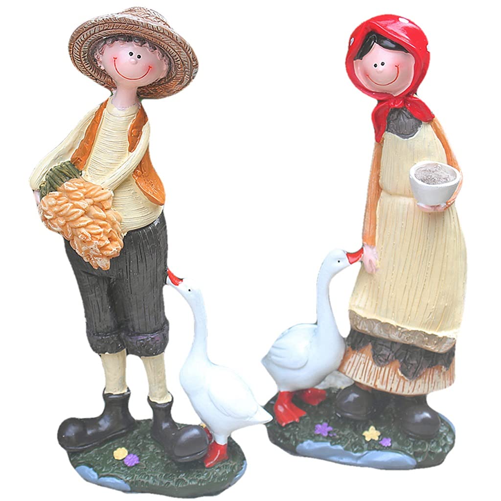 Outdoor Garden Statue - Resin Craft Character Sculpture for Lawn, Balcony, Terrace & Pathway Decor | Durable Weatherproof Garden Ornament for Home & Landscape Decoration