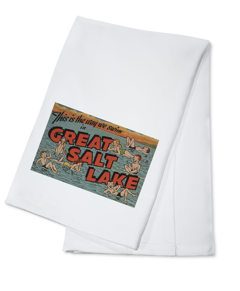 100% Cotton Tea Towel - Decorative Hand Towel for Kitchen & Home | Utah Great Salt Lake Inspired Design | Perfect for Dish Drying, Gift Giving & Farmhouse Decor