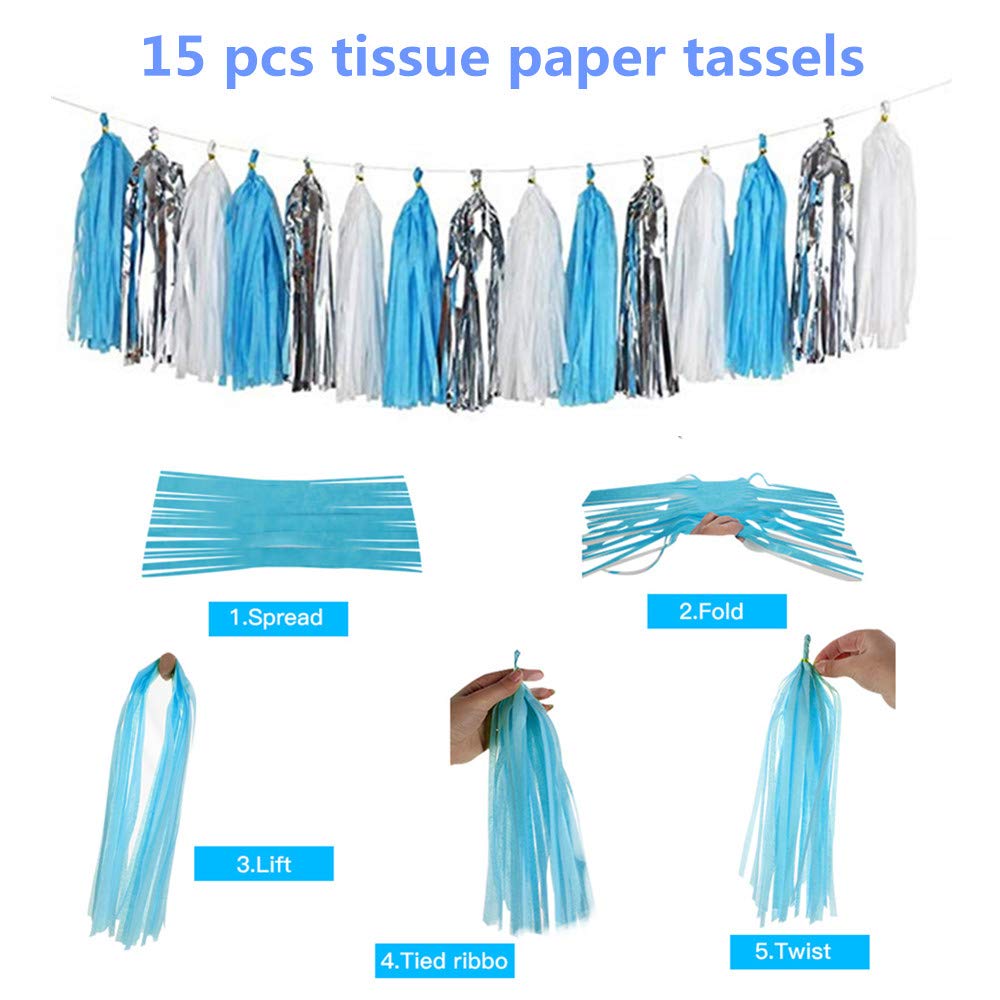 Blue Birthday Party Decorations - Balloons, Banners & Supplies for Kids & Adults - Perfect for Indoor & Outdoor Celebrations