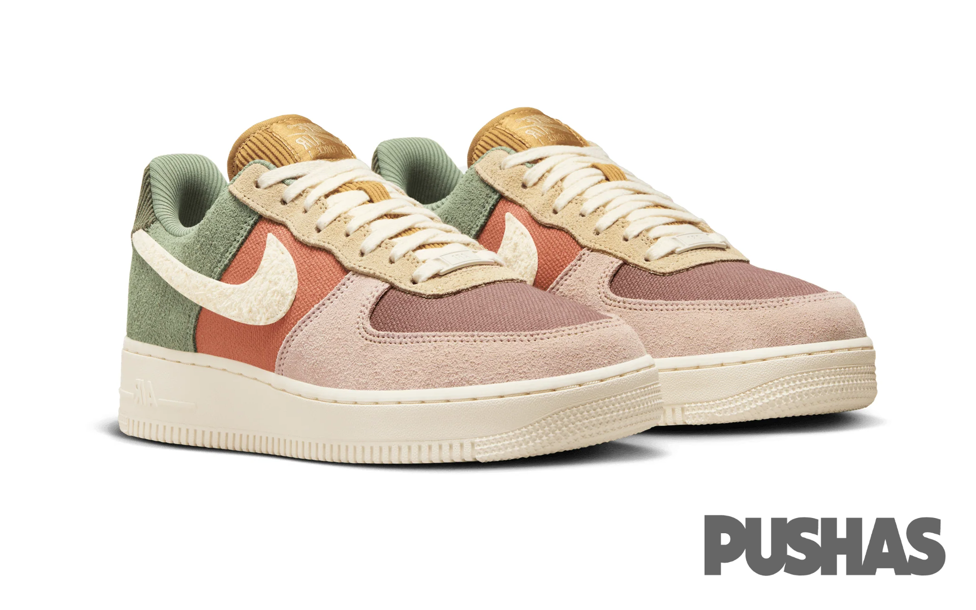 Nike Air Force 1 Low '07 Women's Sneakers in Oil Green Terra Blush (2024) - Casual Streetwear & Everyday Comfort Shoes for Women