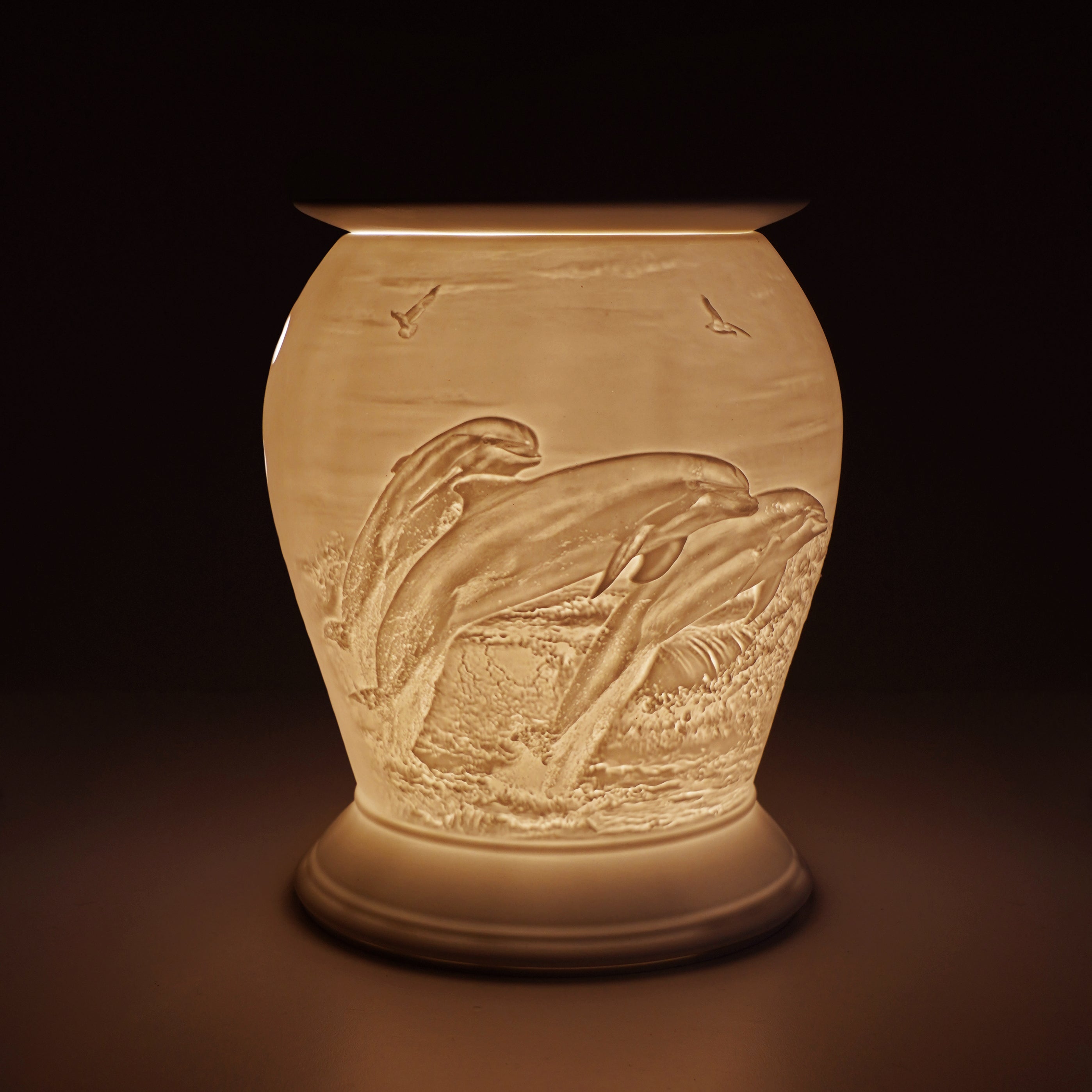 Premium Electric Wax Warmer with Porcelain Barrel - Cello & Dolphin Design for Home Aromatherapy, Relaxation, and Spa-Like Ambience