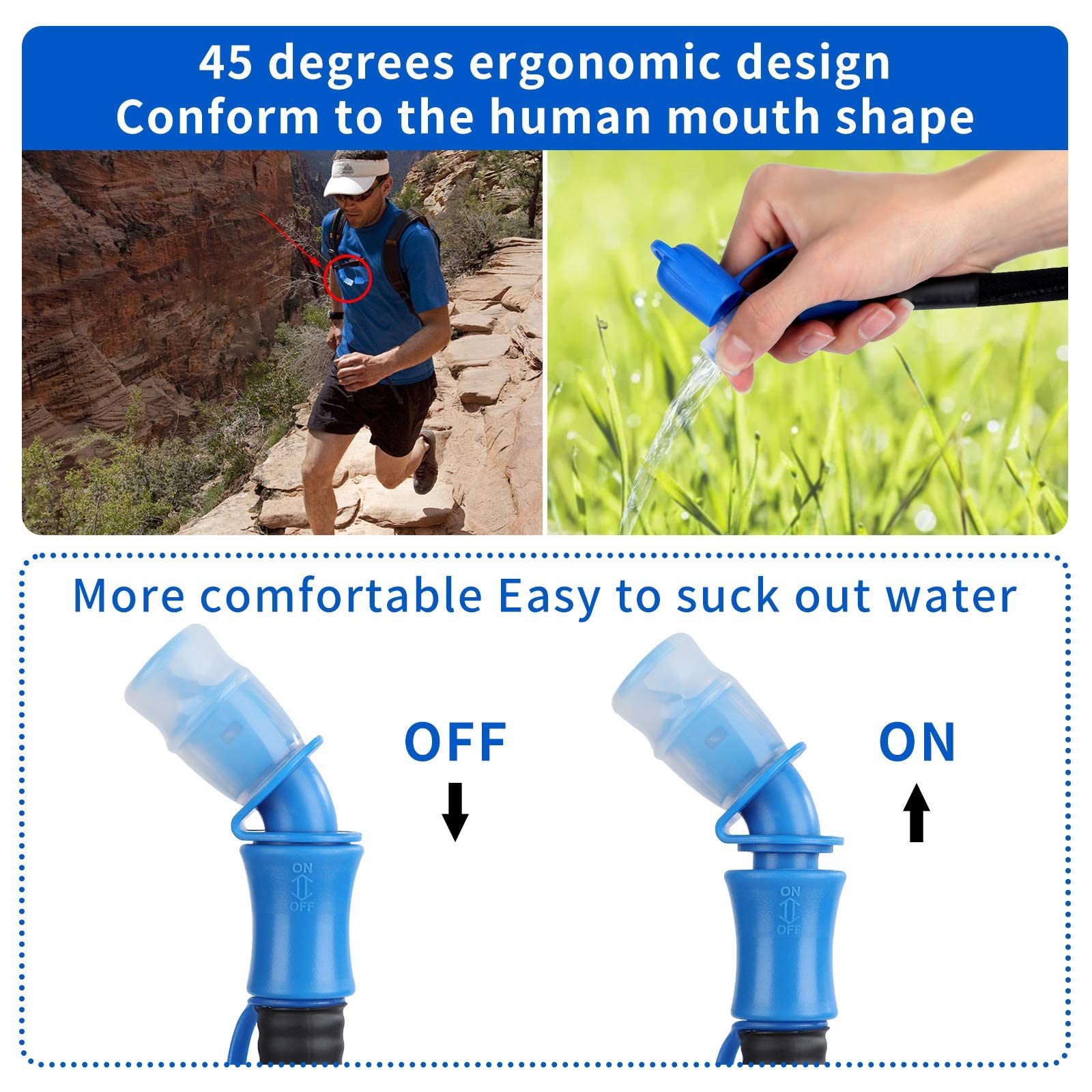 2L BPA-Free Hydration Bladder with Insulated Tube - Lightweight Water Storage Bag for Hiking Backpacks | Perfect for Outdoor Camping, Running & Hiking Adventures
