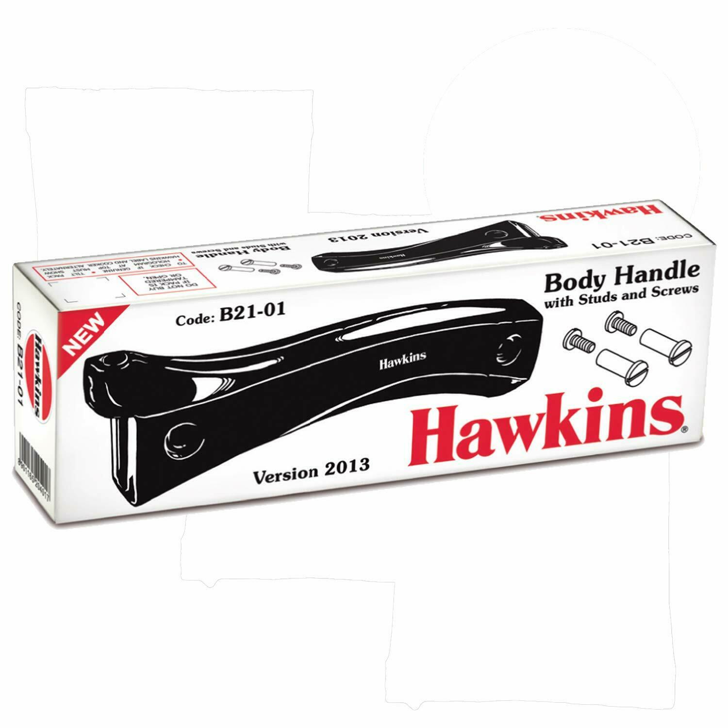 Hawkins BH13 Body Handle with Studs & Screws - Heavy Duty Replacement Handle for Toolboxes, Cabinets & Industrial Equipment