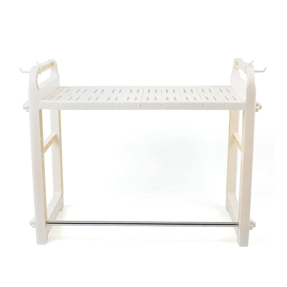 2-Tier Microwave Oven Rack Stand - Durable Stainless Steel Shelf Organizer for Kitchen Storage | Perfect for Small Spaces, Microwave Stand, Cabinet Organization & Kitchen Accessories | Ideal for Apartments, Dorms & Compact Kitchens