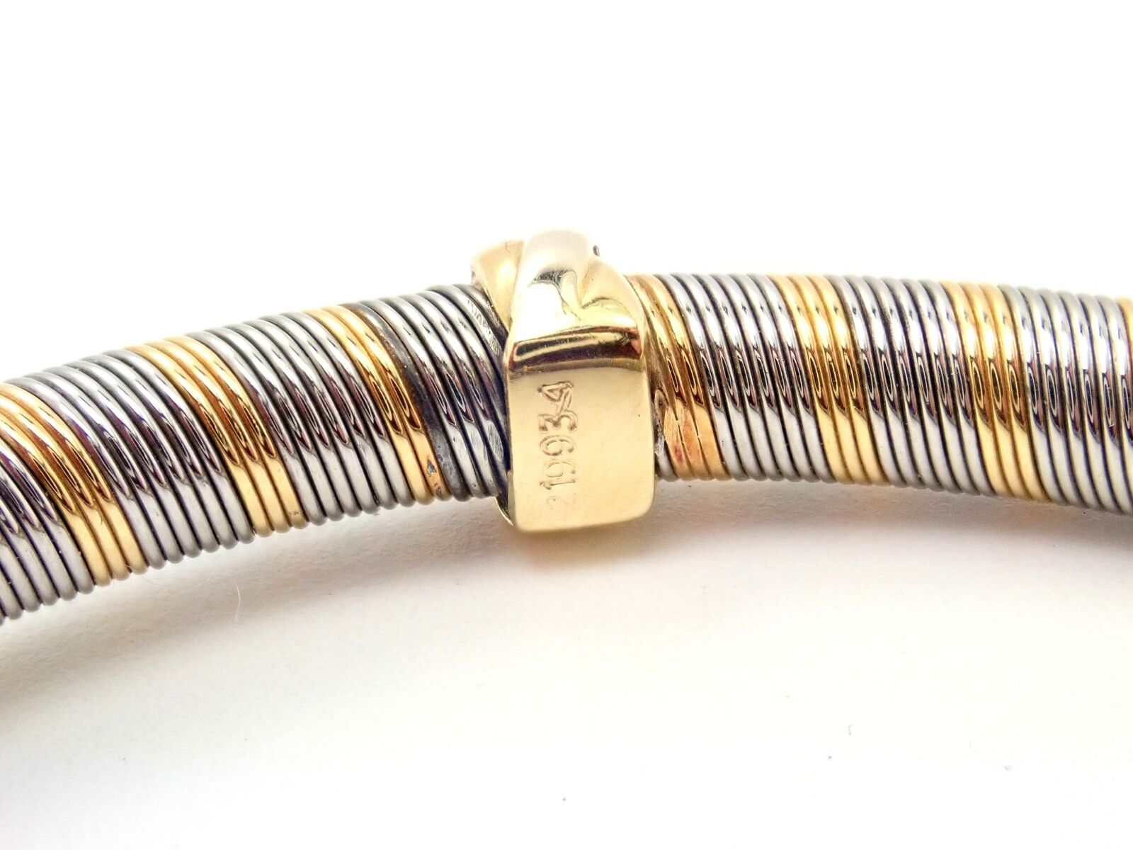 Authentic Vintage Cartier Trinity Bracelet - 18k Yellow Gold & Steel Bangle for Women | Luxury Jewelry Gift for Anniversary, Birthday & Special Occasions