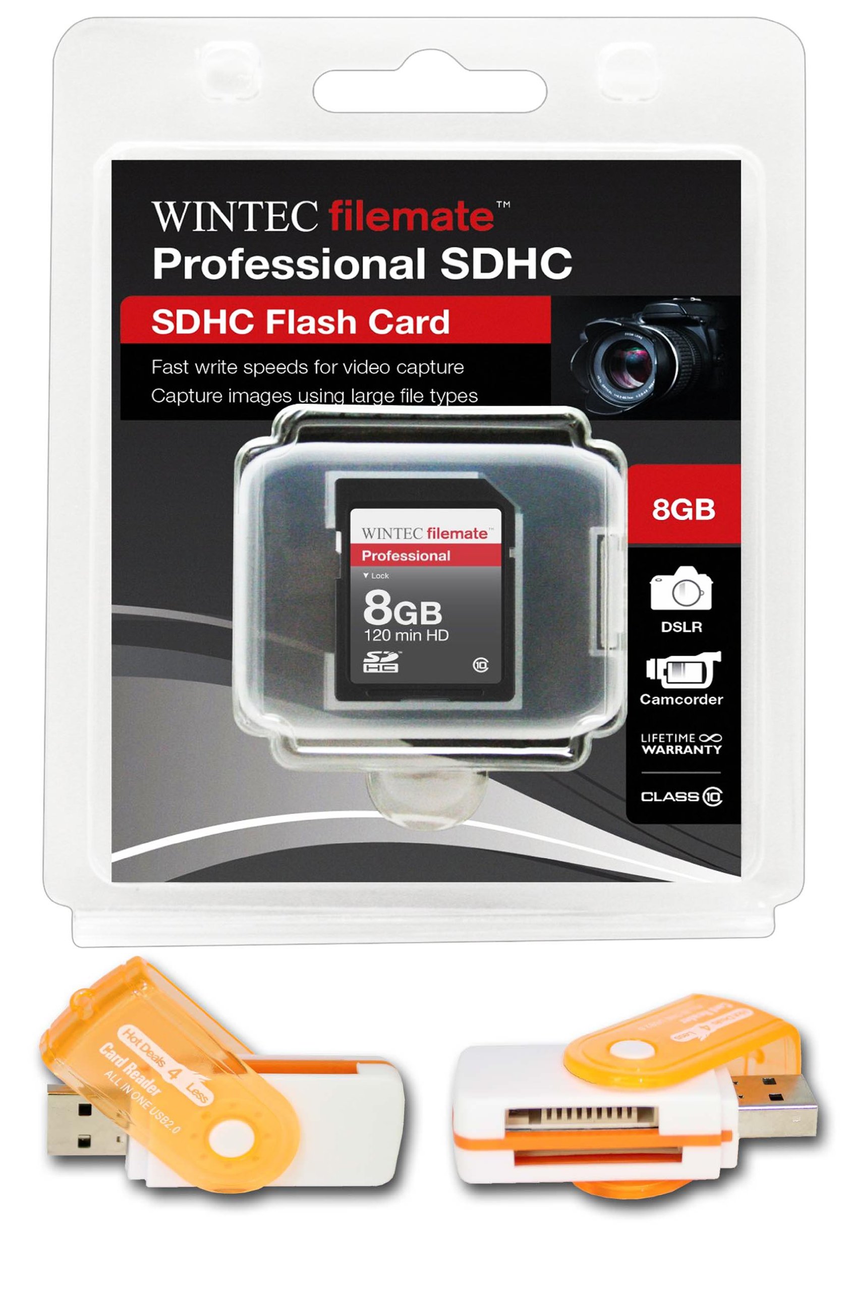 Team 8GB Class 10 SDHC High-Speed Memory Card - 20MB/s Read/Write Speed - Compatible with Nikon COOLPIX S1100pj & S3000 Digital Cameras - Includes Free High-Speed USB Adapter - Perfect for Photography, HD Video Recording & Data Storage