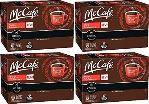 McCafe Premium Medium Roast Coffee K-Cups Pods, 48 Count (4 Packs of 12) - Compatible with Keurig Brewers - Perfect for Home, Office & Morning Coffee Routine