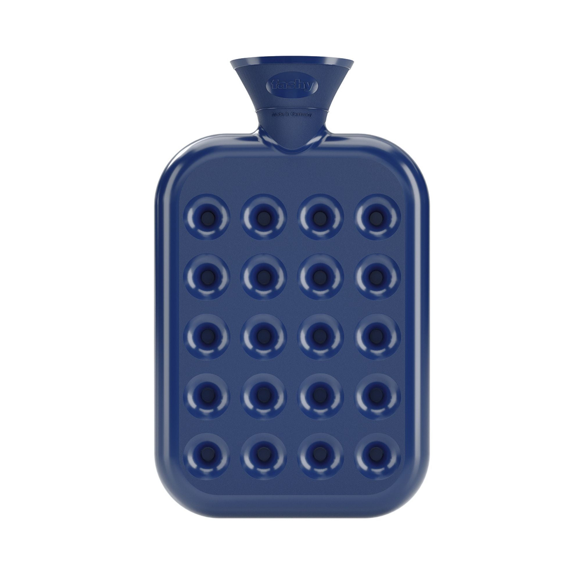 1.2L Dark Blue Honeycomb Pattern Padded Fashy Hot Water Bottle - Warm & Cozy for Winter Nights, Period Pain Relief, Muscle Relaxation