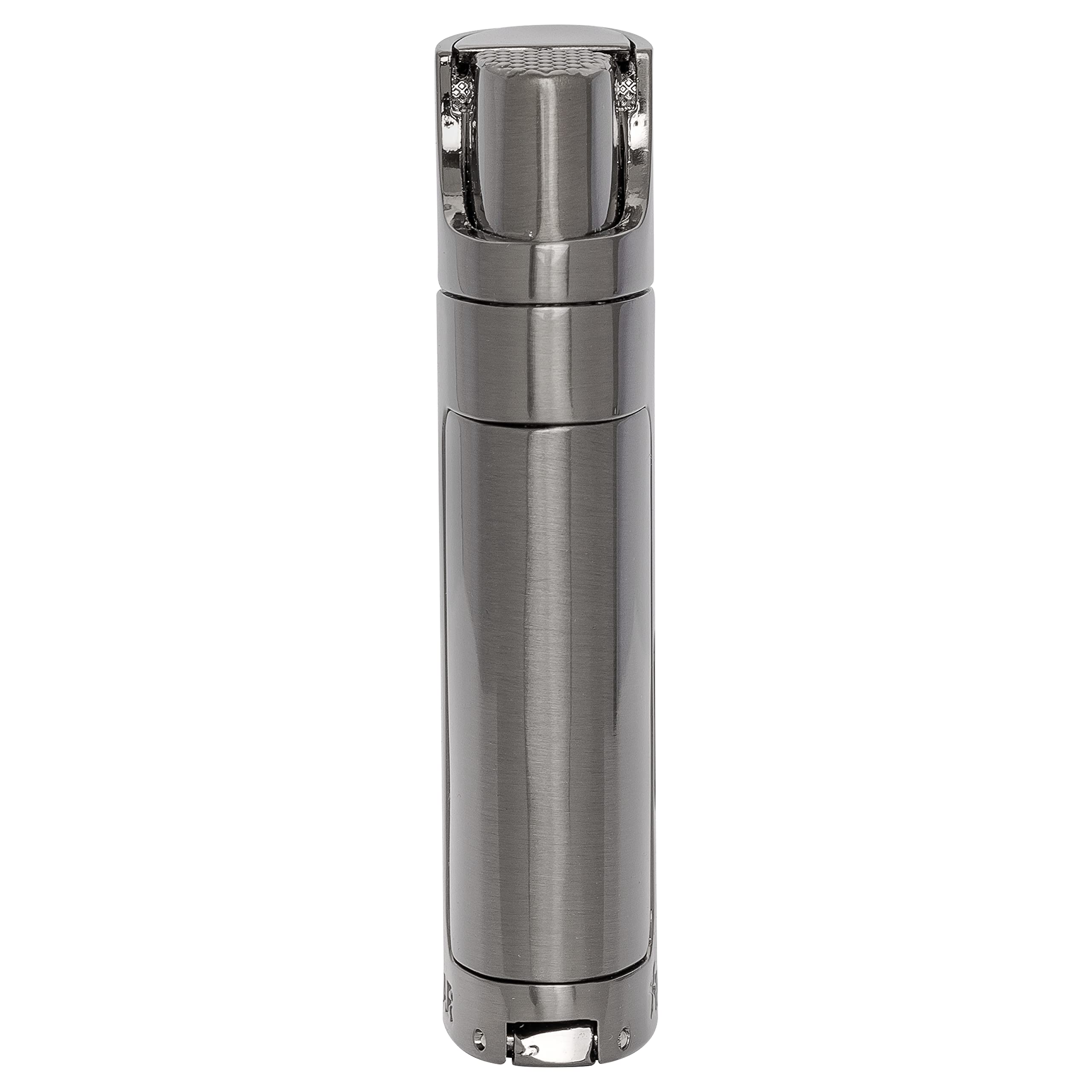 Xikar ELX Double Jet Flame Butane Torch Lighter with 9mm Cigar Punch - Refillable Adjustable Flame Cigar Lighter with Fuel Window - Perfect for Cigar Aficionados, Outdoor Smoking & Special Occasions