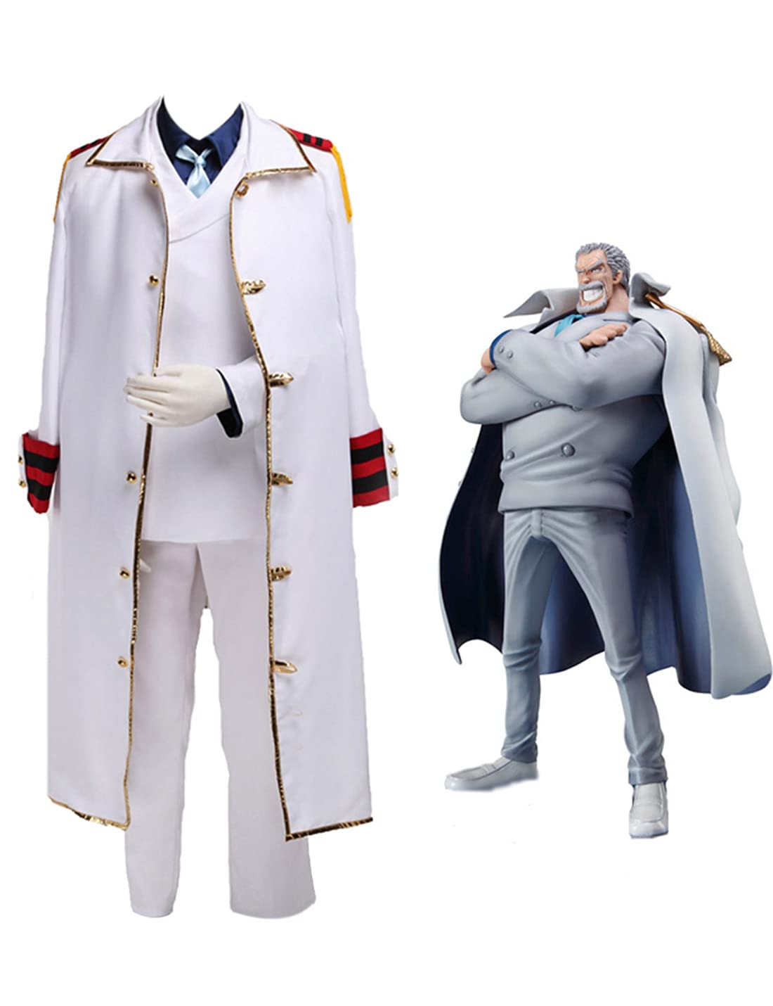 Monkey D Garp Cosplay Costume - ONE PIECE Anime Cloak Uniform Suit for Men | Halloween, Cosplay Events & Anime Conventions