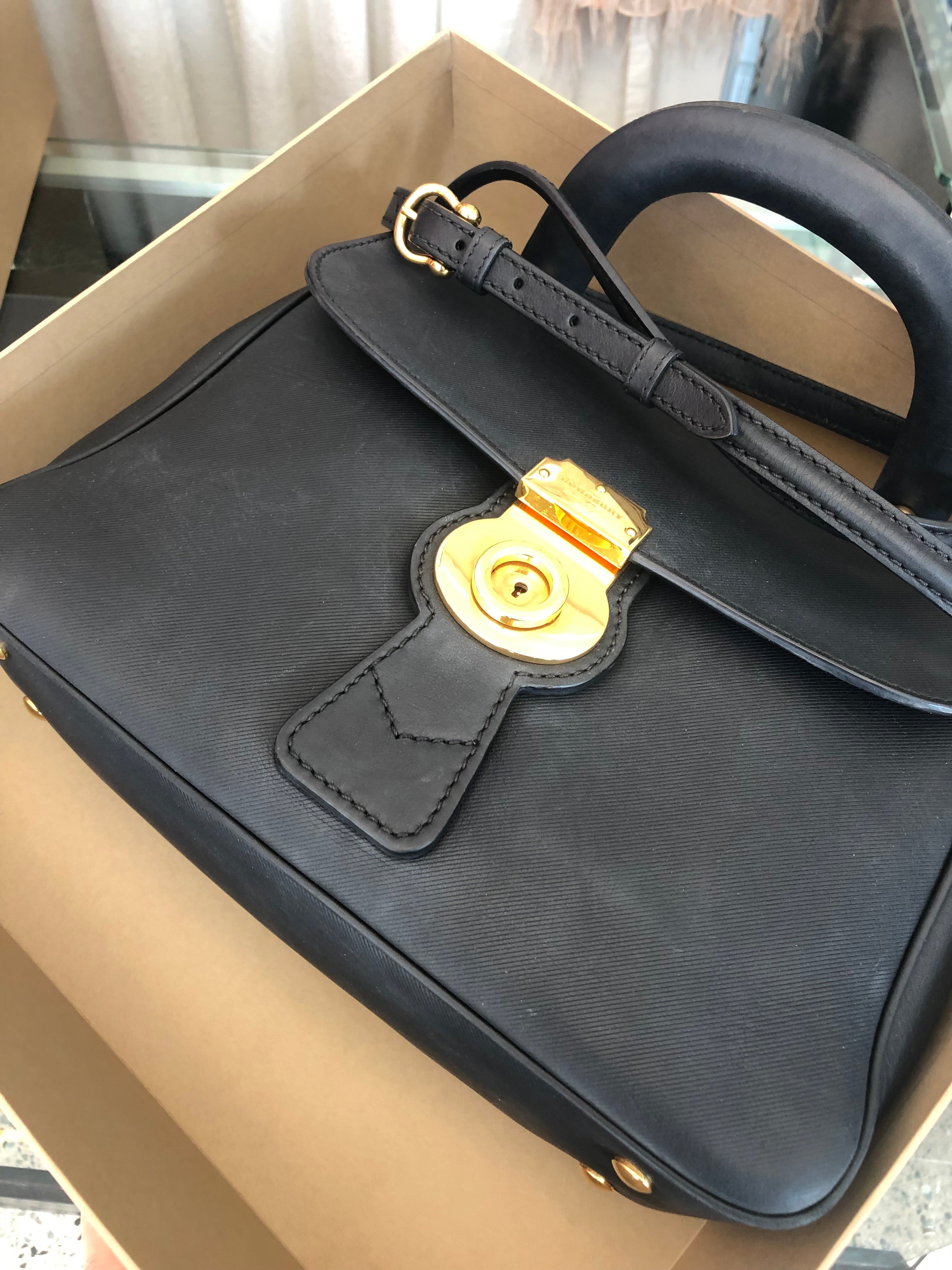 Burberry DK88 Medium Trench Leather Crossbody Bag for Women | Luxury Designer Handbag for Work, Travel & Everyday Use