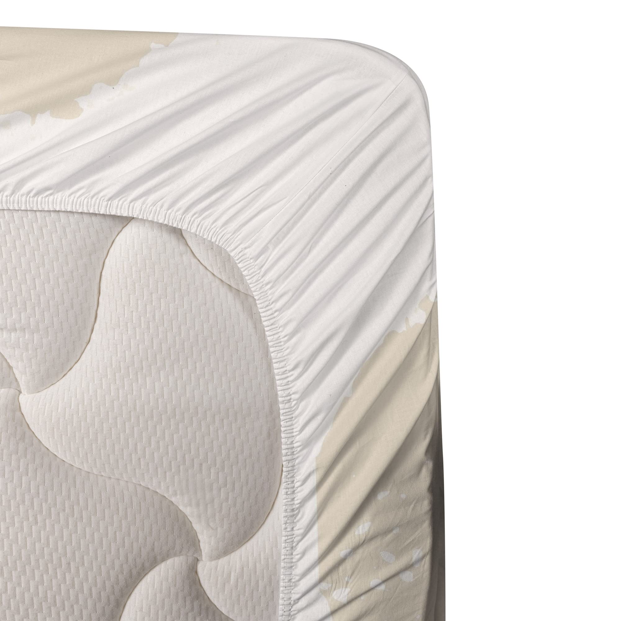 Ambesonne Anchor Sheet Set - Navy Blue & Brown Cream Summer Holiday Print Bedding, 4-Piece King Size with Fitted Sheet, Flat Sheet & Pillowcases - Perfect for Coastal Themed Bedrooms, Beach House Decor & Nautical Style Homes