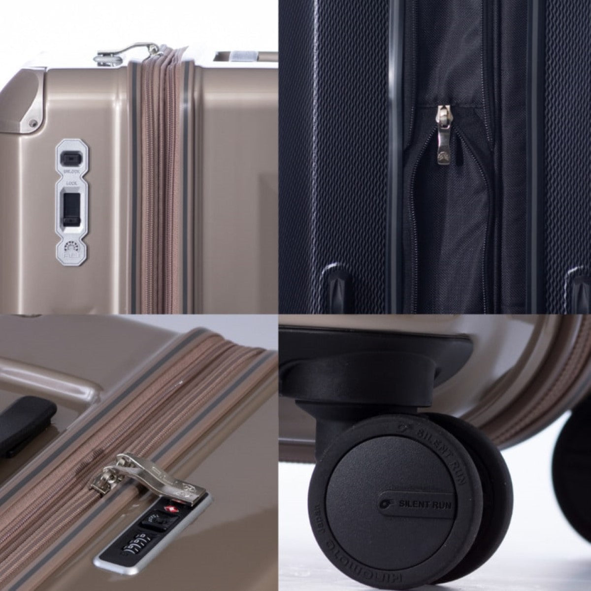 HINOMOTO Silent Brake Wheels Luggage - ALI Edge ALI 088 Japanese Quiet Rolling Suitcase for Smooth Travel & Business Trips