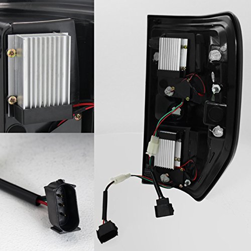 AKKON LED Tail Lights for Ford F-150 Pickup Truck - Black Bezel Brake Lamps (Driver & Passenger Side) | Durable & Stylish Upgrade for Enhanced Visibility & Safety at Night