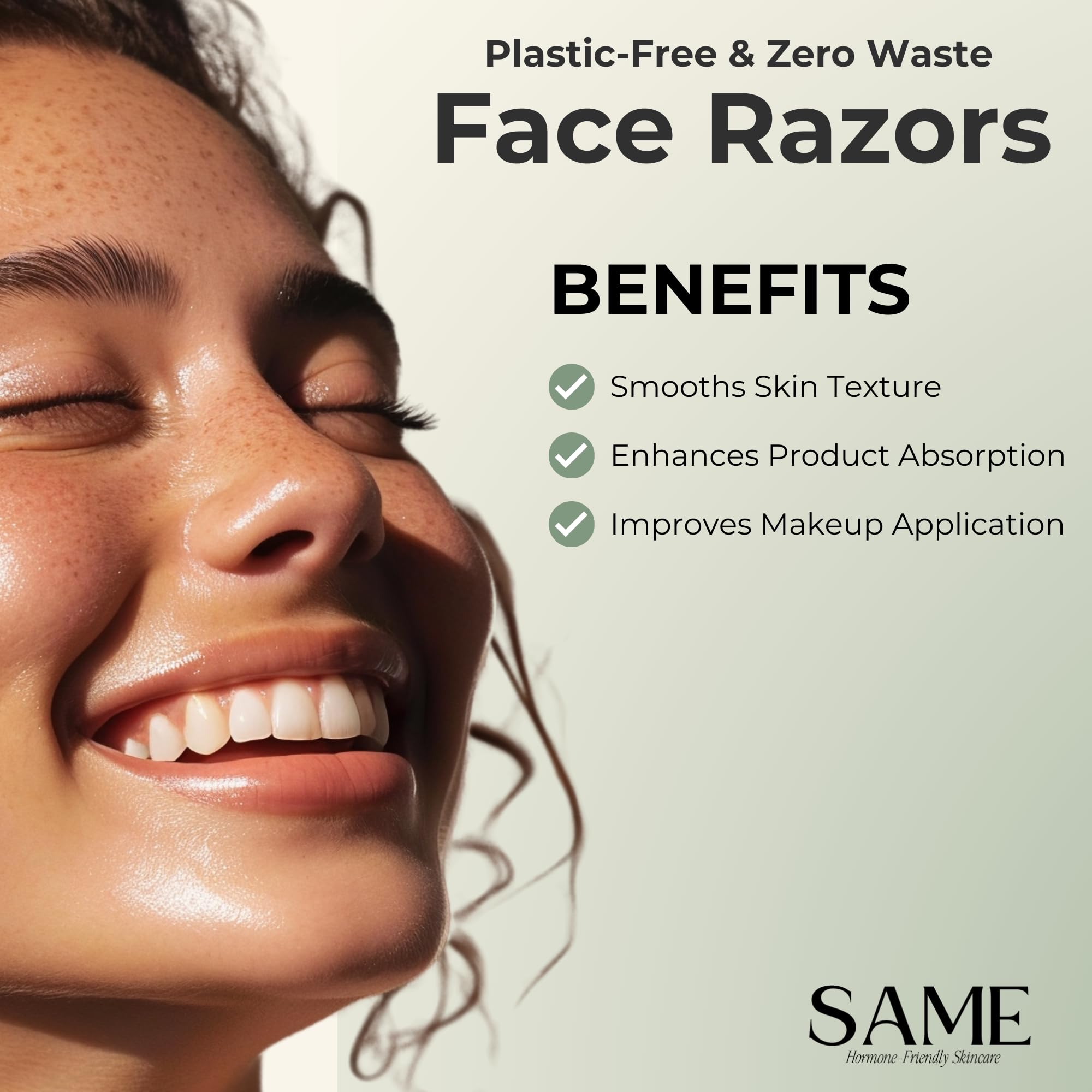 Eco-Friendly Dermaplane Razor 4 Pack - Biodegradable Face Razors for Women & Men | Plastic-Free Exfoliating Facial Hair Remover for Eyebrows, Peach Fuzz | Single Blade Dermaplaning Tool for Smooth Skin Care & Makeup Prep