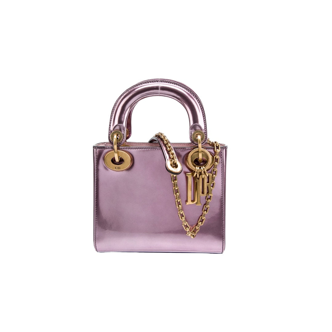 Dior Mini Metallic Lady Dior Bag - Luxury Crossbody Purse for Women | Perfect for Evening Parties, Weddings & Special Occasions